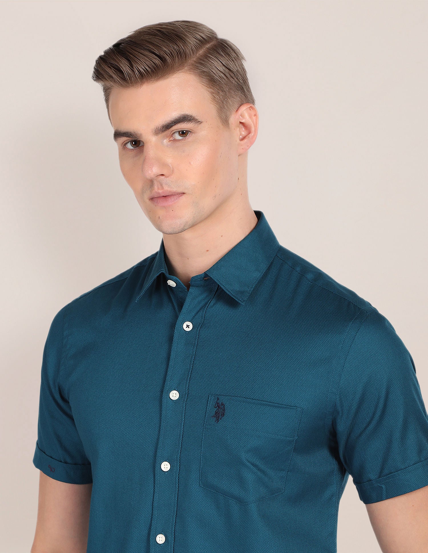 Cutaway Collar Short Sleeve Shirt – U.S. Polo Assn. India