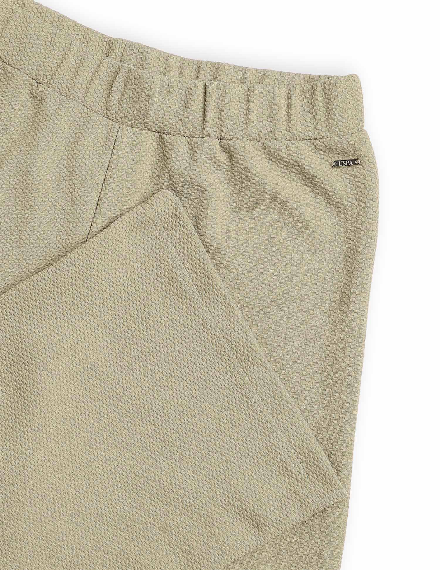 High Rise Straight Fit Trousers Green - U.S. POLO ASSN. | Large