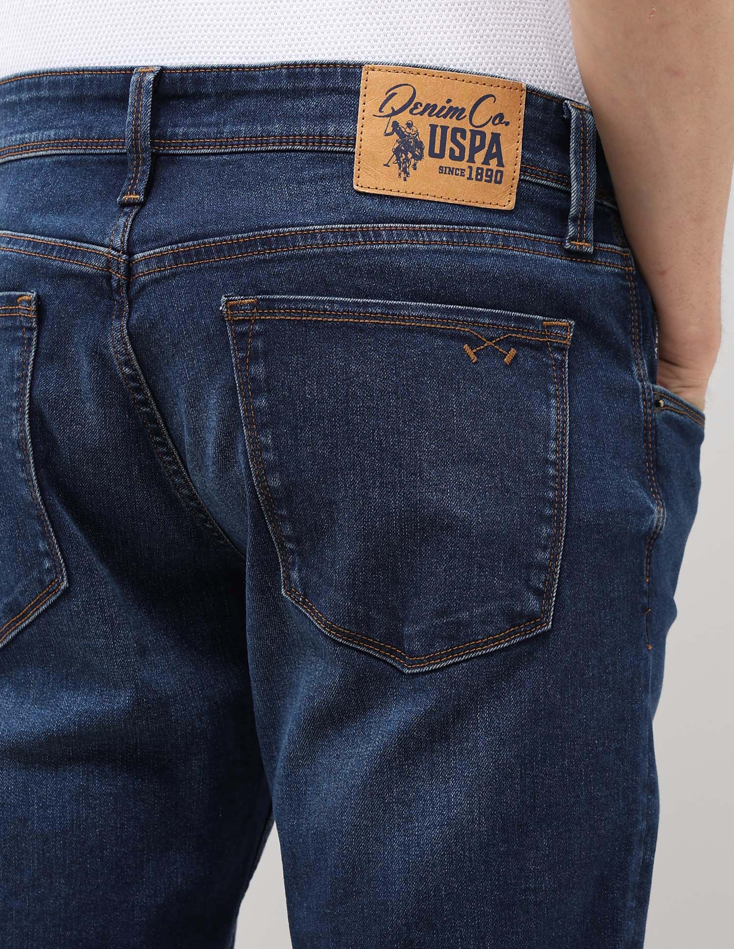 Brandon Slim Tapered Fit Blue Jeans Blue - U.S. POLO ASSN. | Large