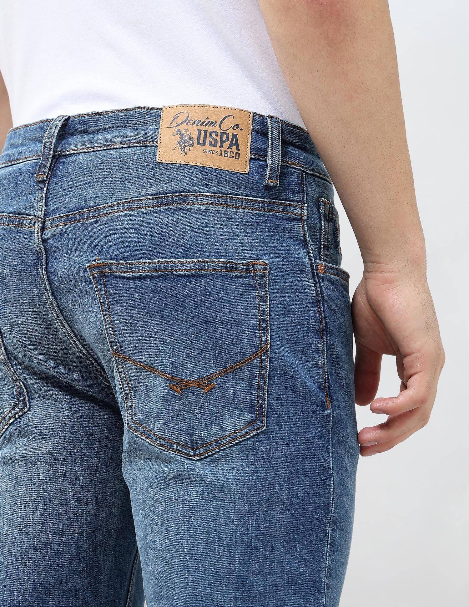 Harold Slim Straight Fit Blue Jeans Indigo - U.S. POLO ASSN. | Large