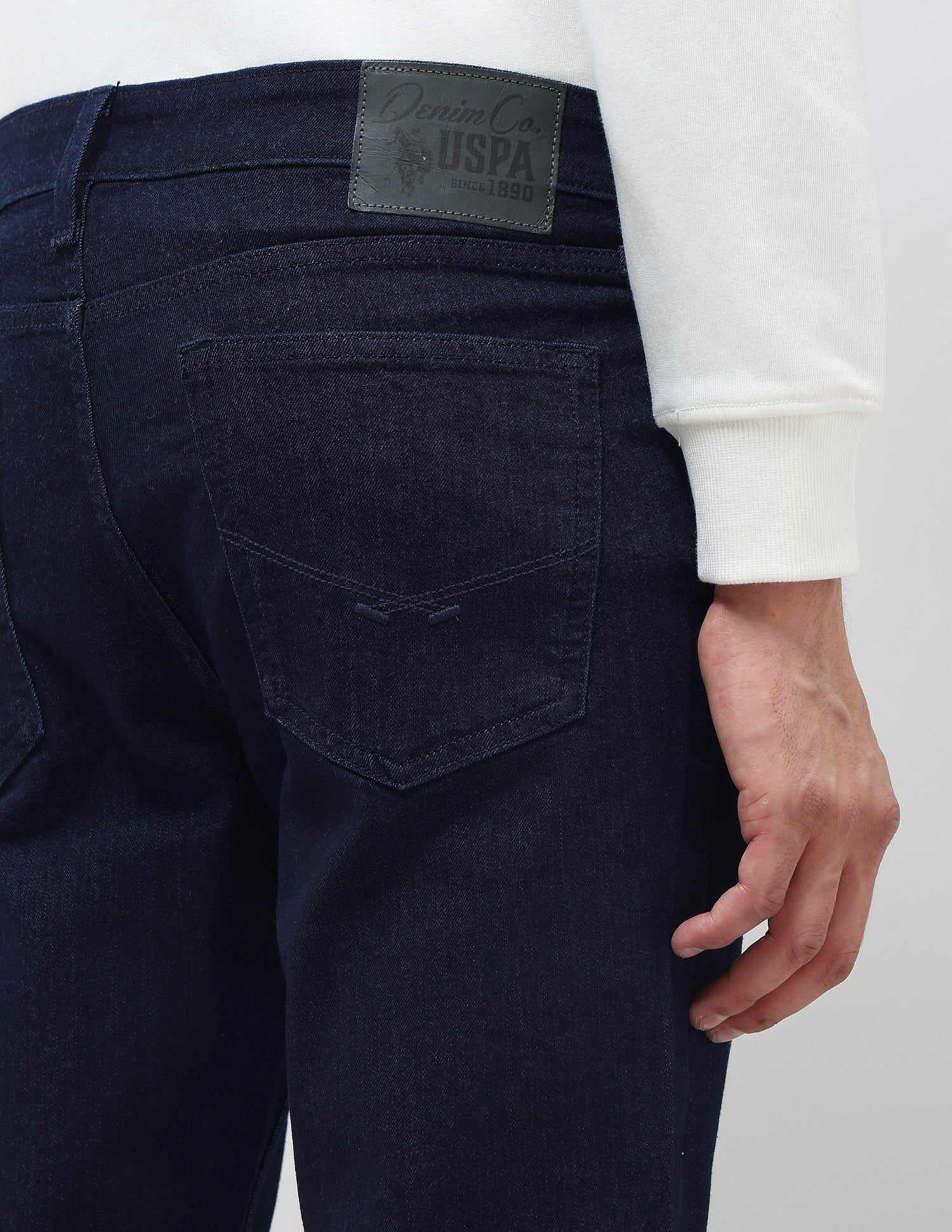 Brandon Slim Tapered Fit Blue Jeans Dark Blue - U.S. POLO ASSN. | Large