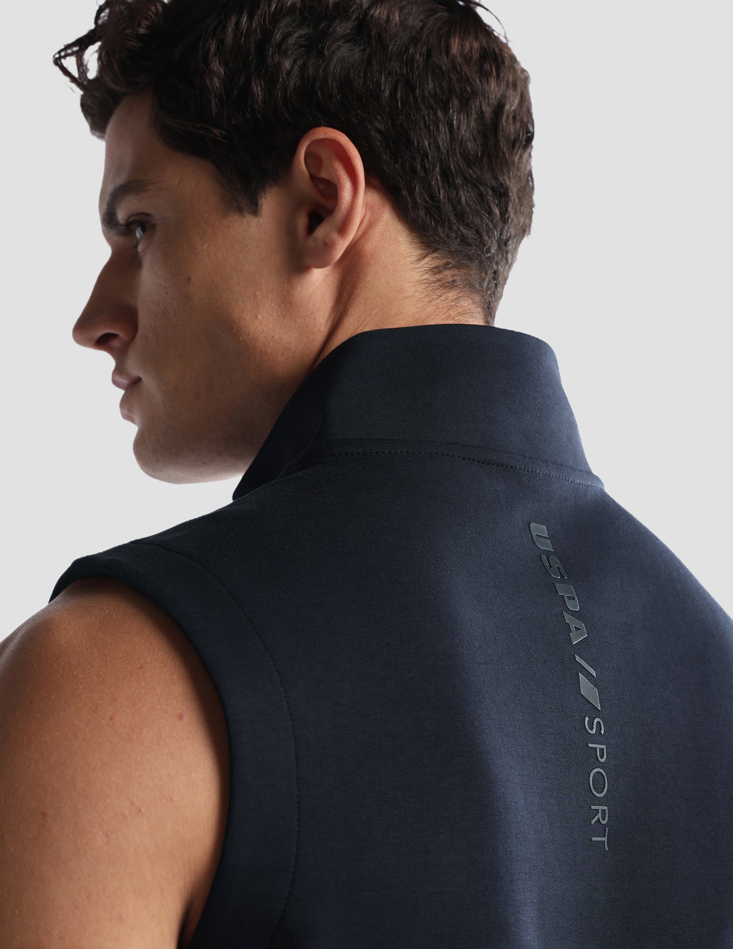 Solid Regular Fit Active Sweatshirt Navy - U.S. Polo Assn. India | Large