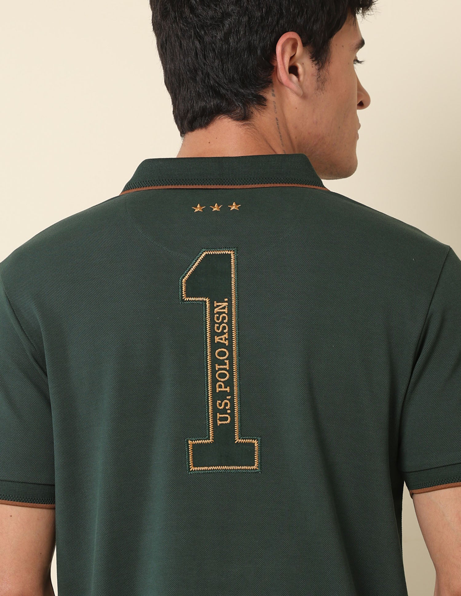 Iconic Number Gold Cup Polo Shirt Green - U.S. Polo Assn. India | Large