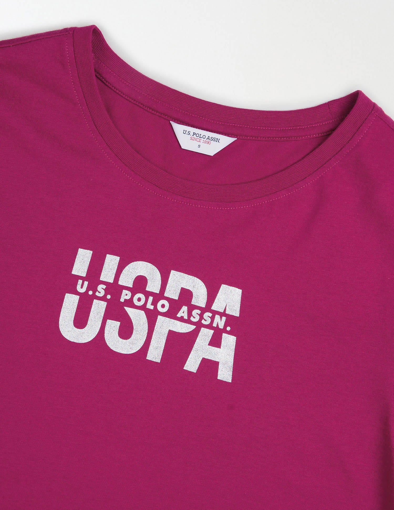 Regular Fit Brand Printed T-Shirt Purple - U.S. Polo Assn. India | Large