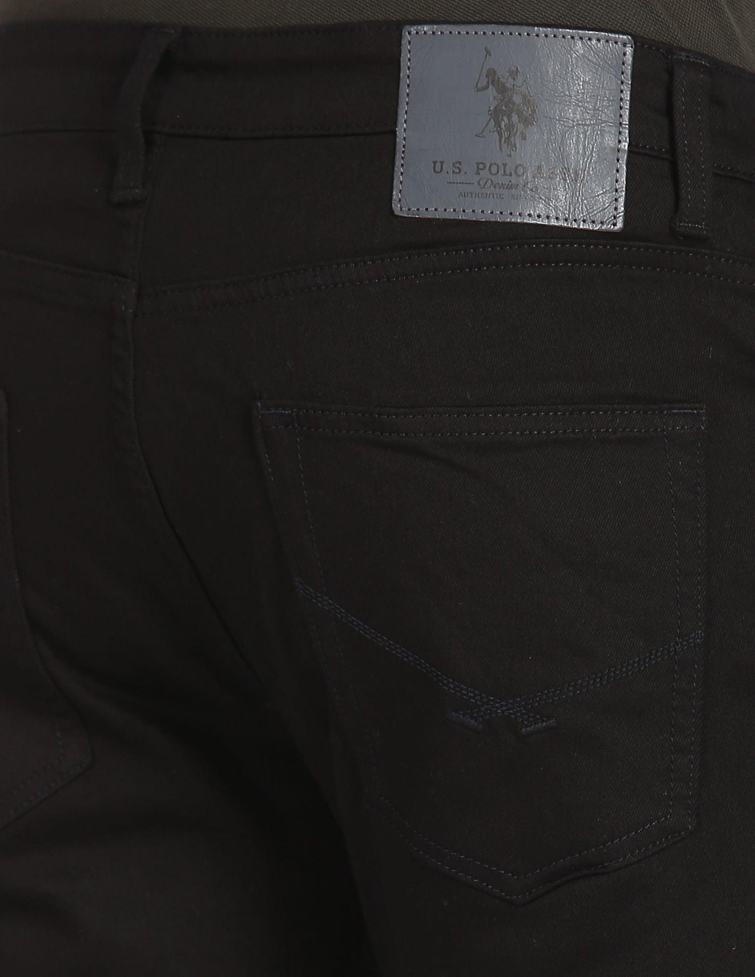 Harold Slim Straight Twill Jeans Black - U.S. POLO ASSN. | Large