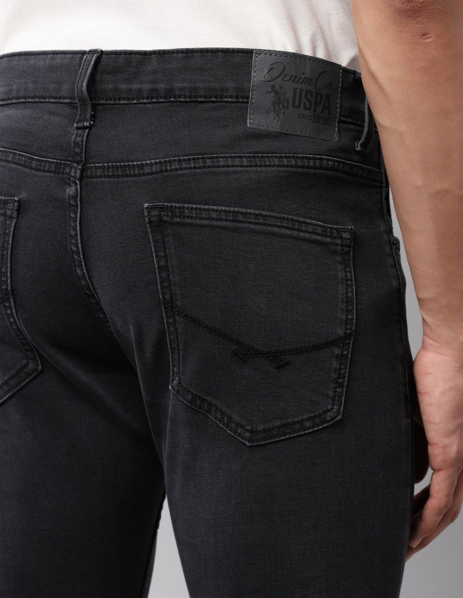 Henry Tapered Fit Black Jeans Black - U.S. POLO ASSN. | Large