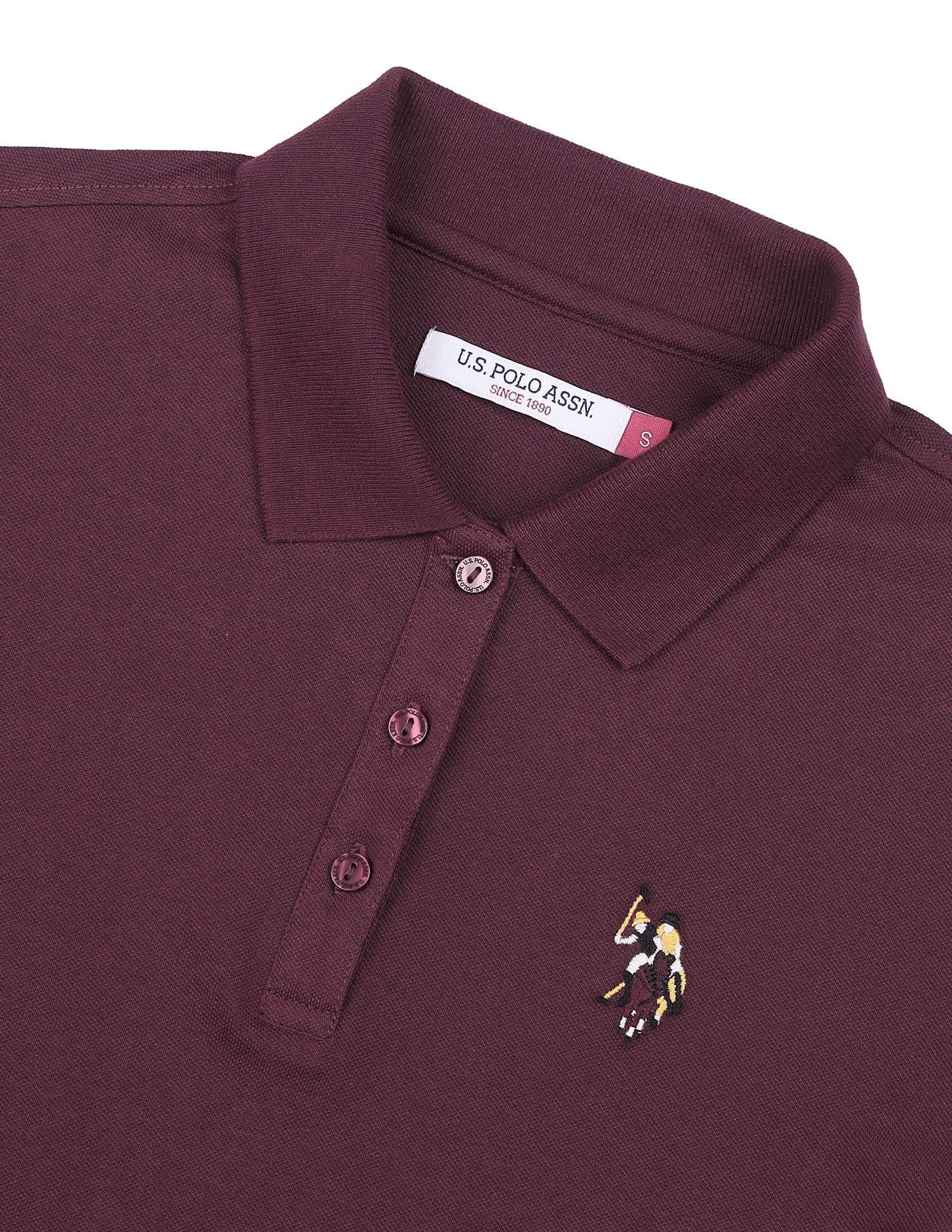 Solid Regular Fit Polo Shirt Purple - U.S. Polo Assn. India | Large