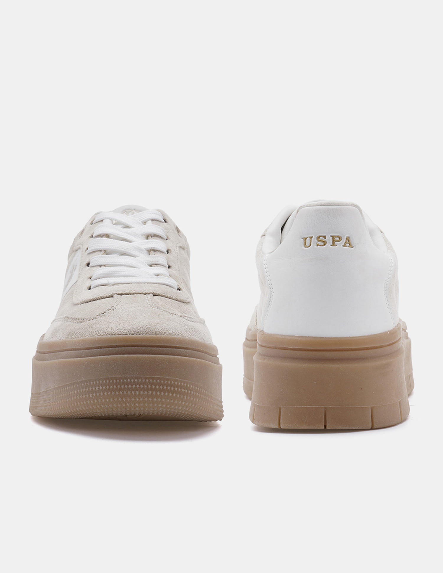 Women Colourblocked Zaira Sneakers Beige - U.S. Polo Assn. India | Large