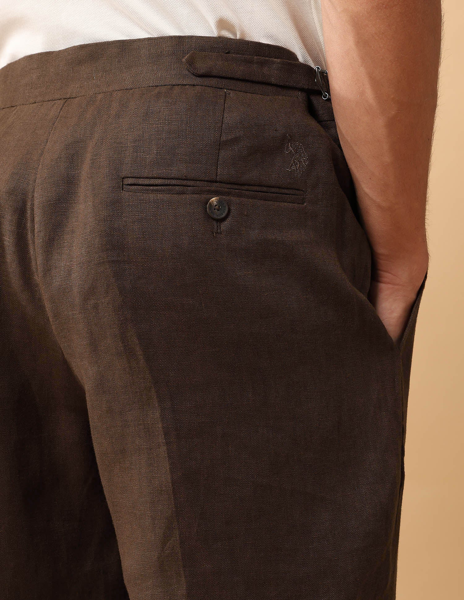 Pacho X High Rise Riley Straight Fit Trouser Coffee - U.S. Polo Assn. India | Large