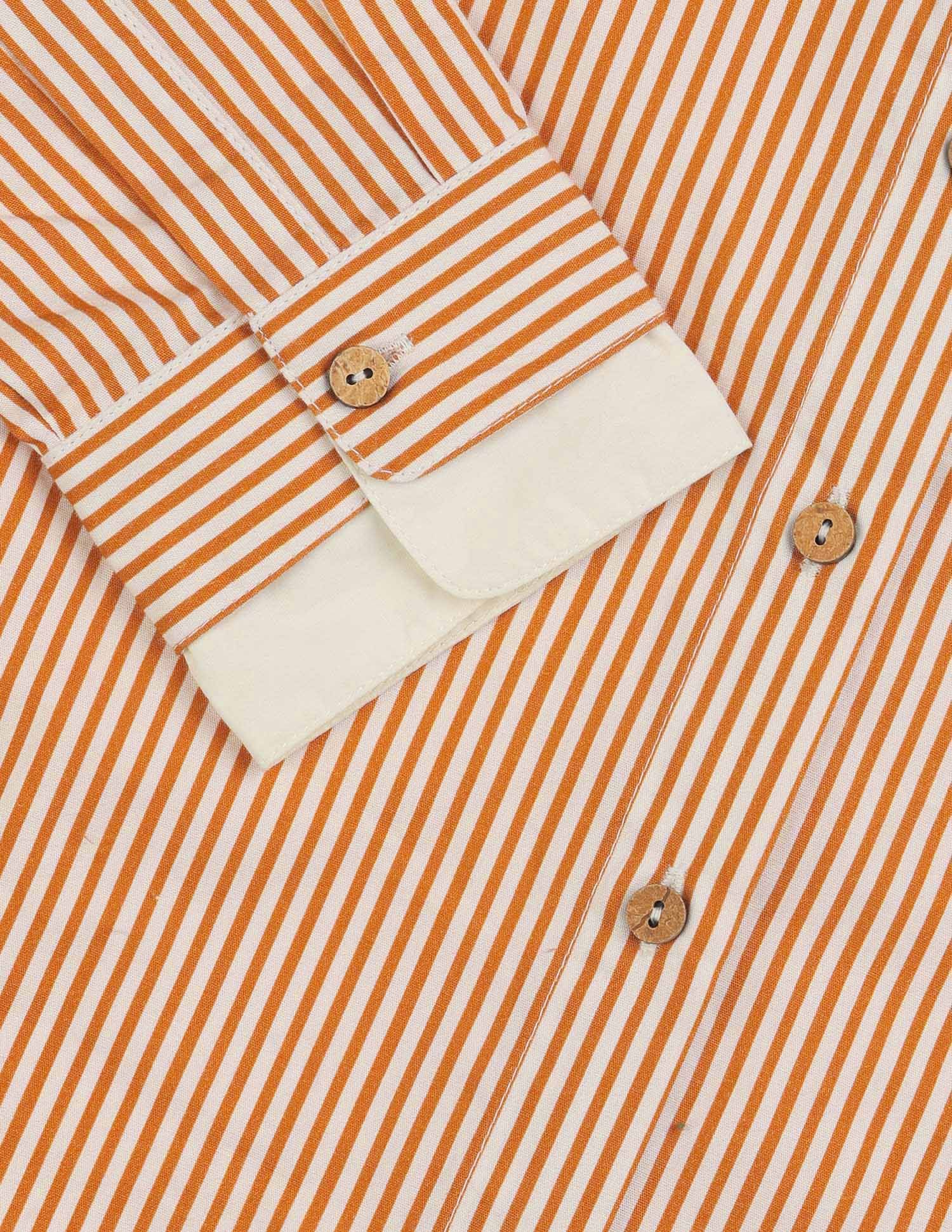 Vertical Striped Regular Fit Shirt Rust - U.S. POLO ASSN. | Large