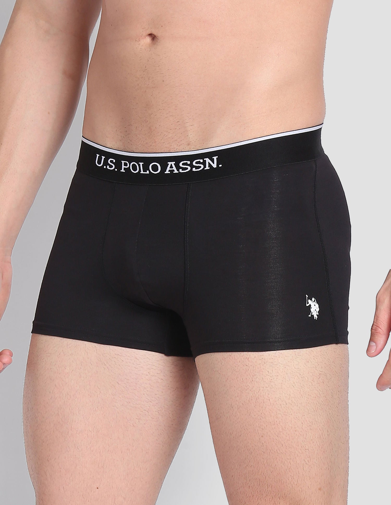 Mid Rise ET004 Trunks - Pack Of 3 Black, Blue And Navy - U.S. POLO ASSN. | Large