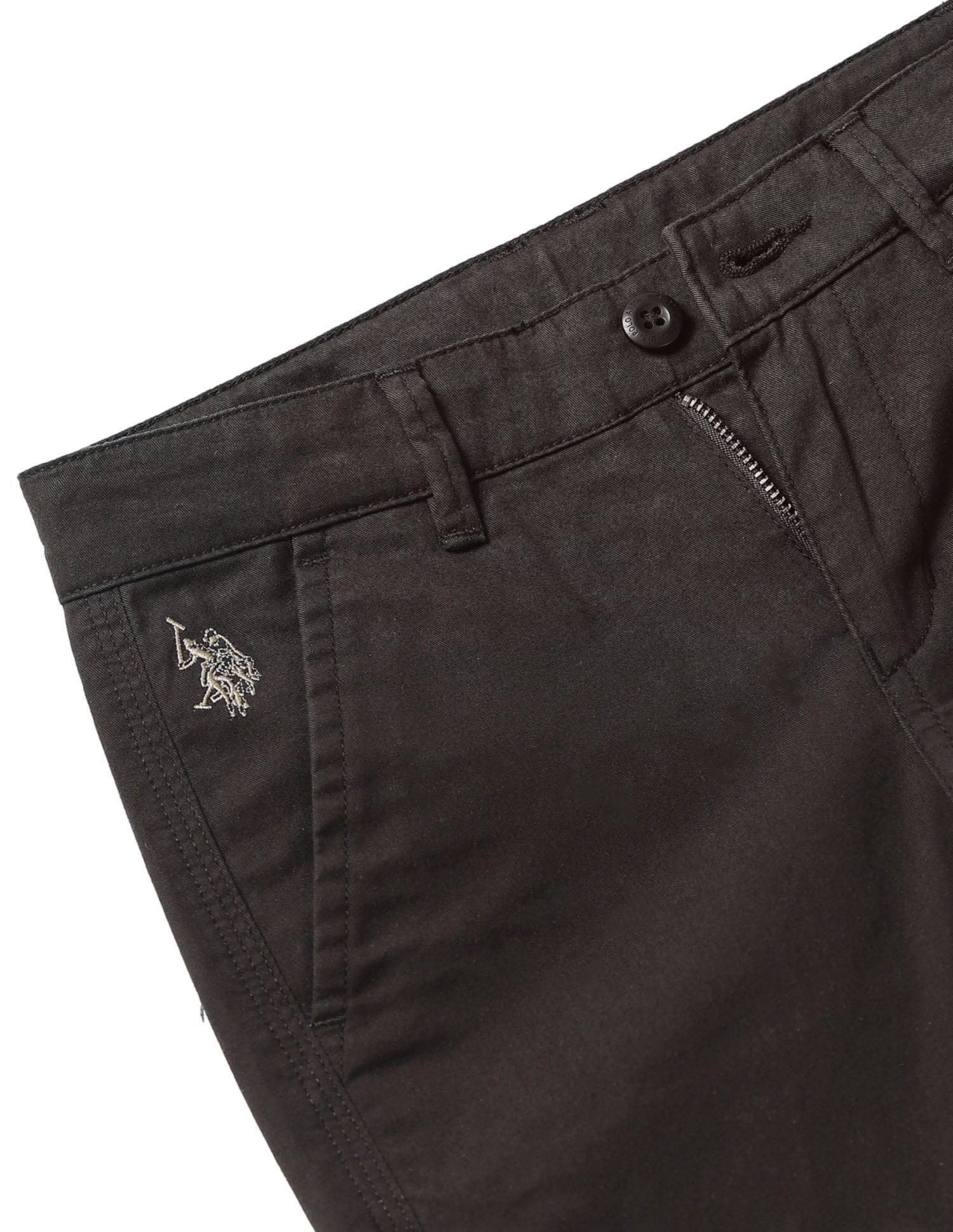 Mid Rise Twill Trousers Dark Brown - U.S. Polo Assn. India | Large