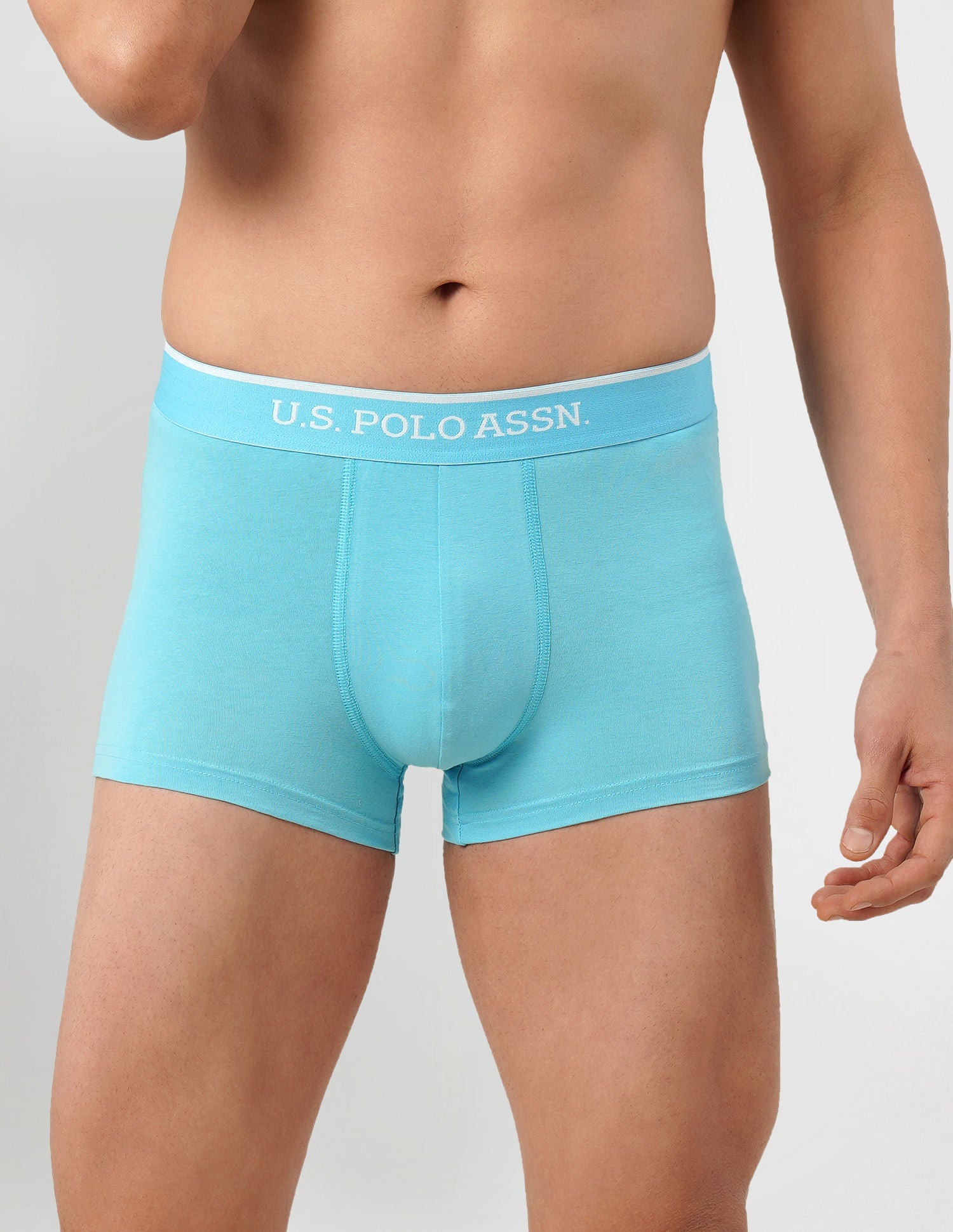 Antibacterial Solid ET004 Trunks - Pack Of 2 Navy and Light Blue - U.S. POLO ASSN. | Large