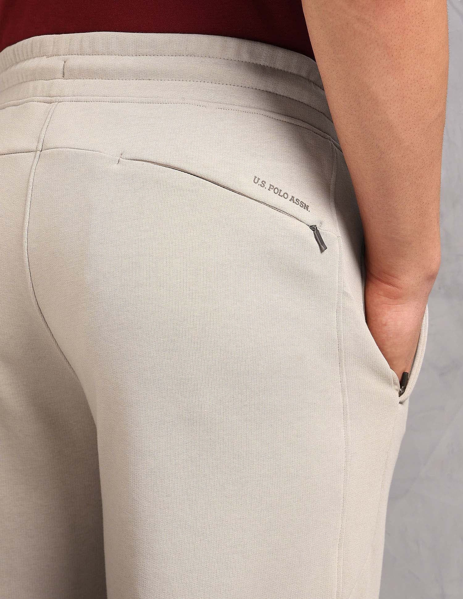 Cotton Terry OJ009 Lounge Jogger - Pack Of 1 Grey Mid Stone - U.S. POLO ASSN. | Large