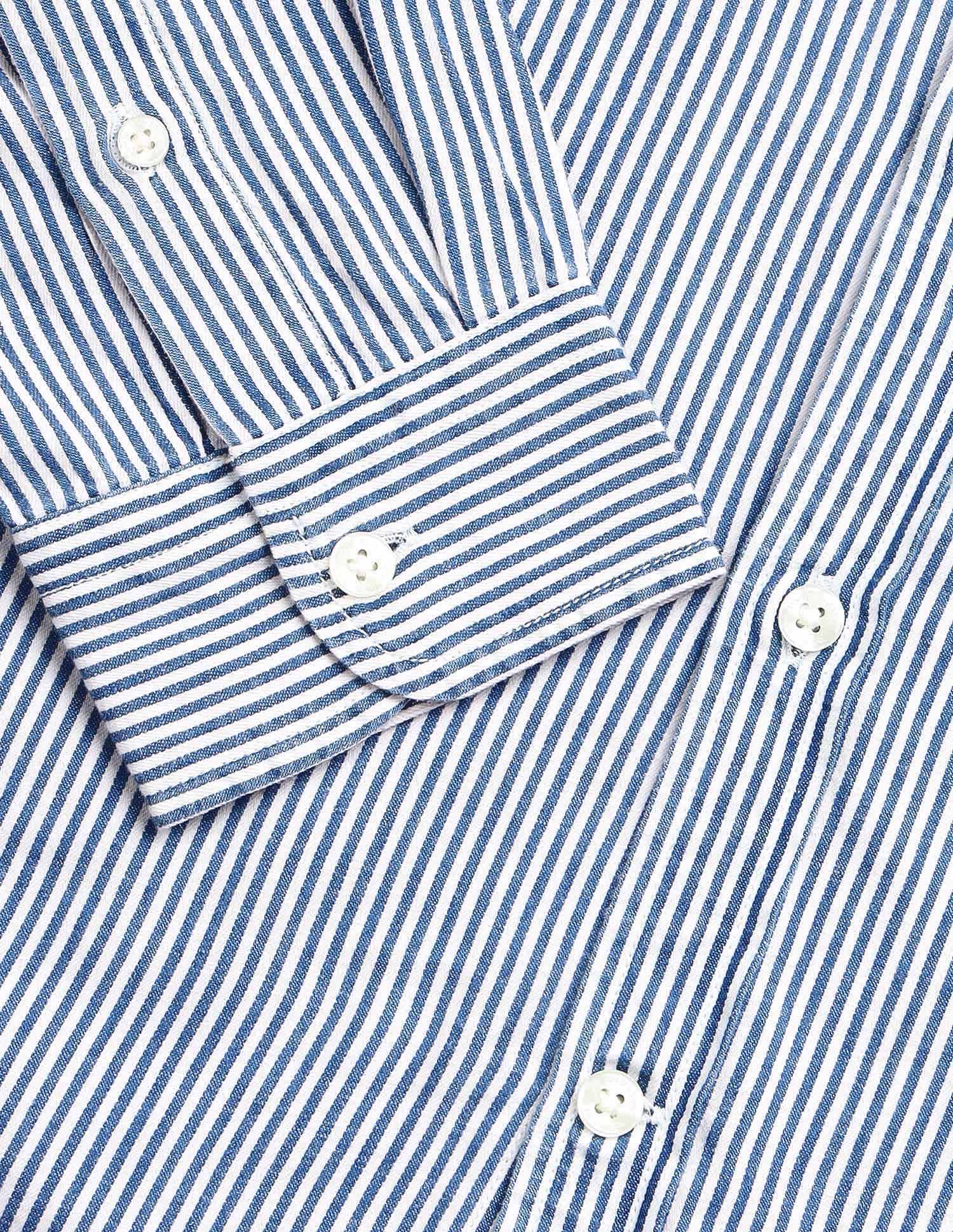 Vertical Striped Regular Fit Shirt Dark Indigo - U.S. Polo Assn. India | Large