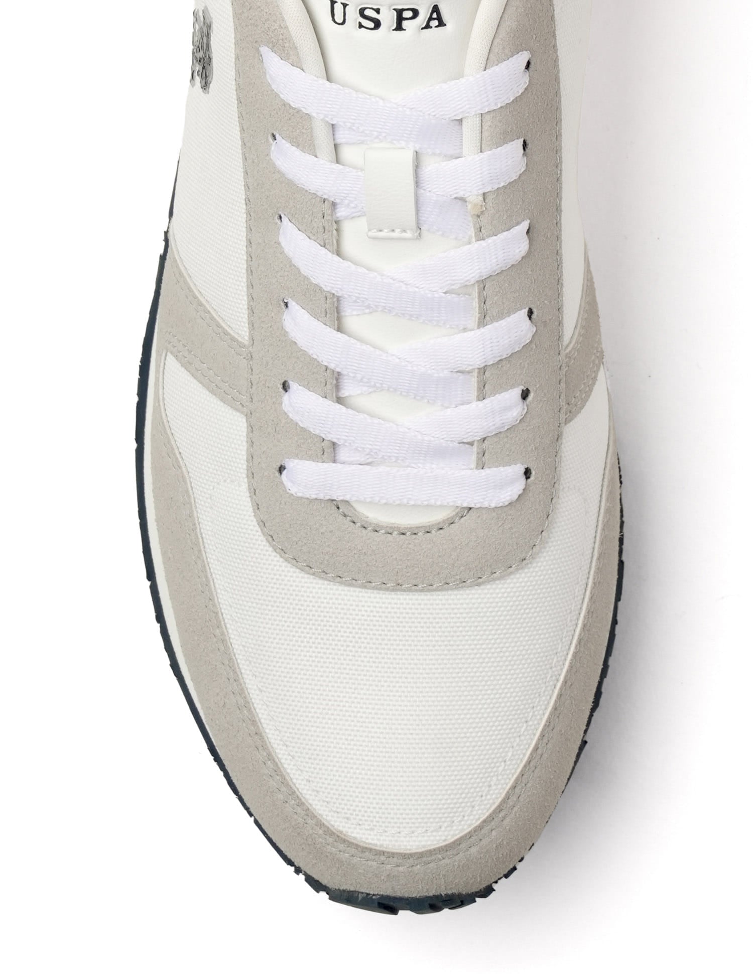 Men Tregon Suede Colourblocked Sneakers Off White - U.S. Polo Assn. India | Large