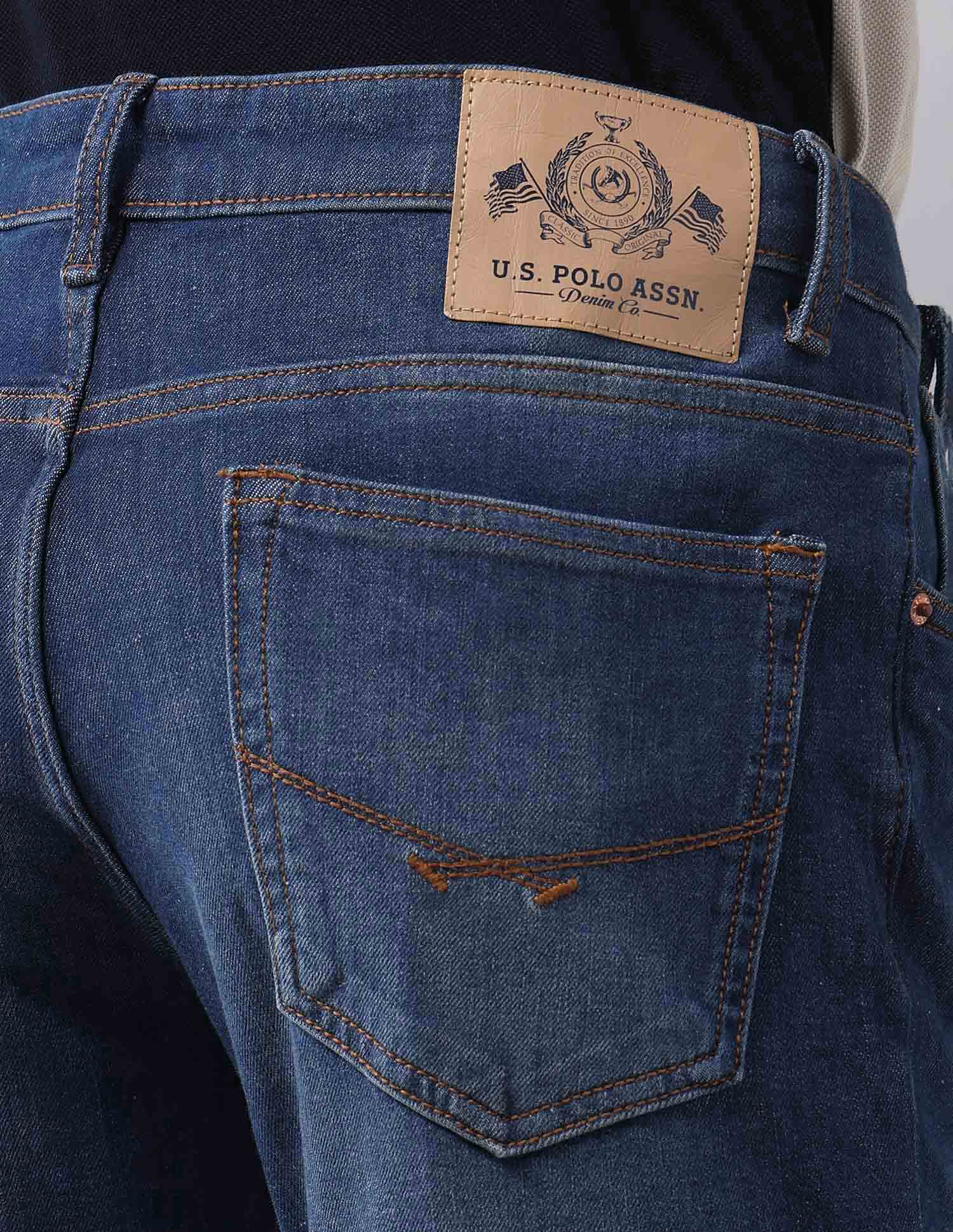 Regallo Skinny Fit Blue Jeans Blue - U.S. Polo Assn. India | Large