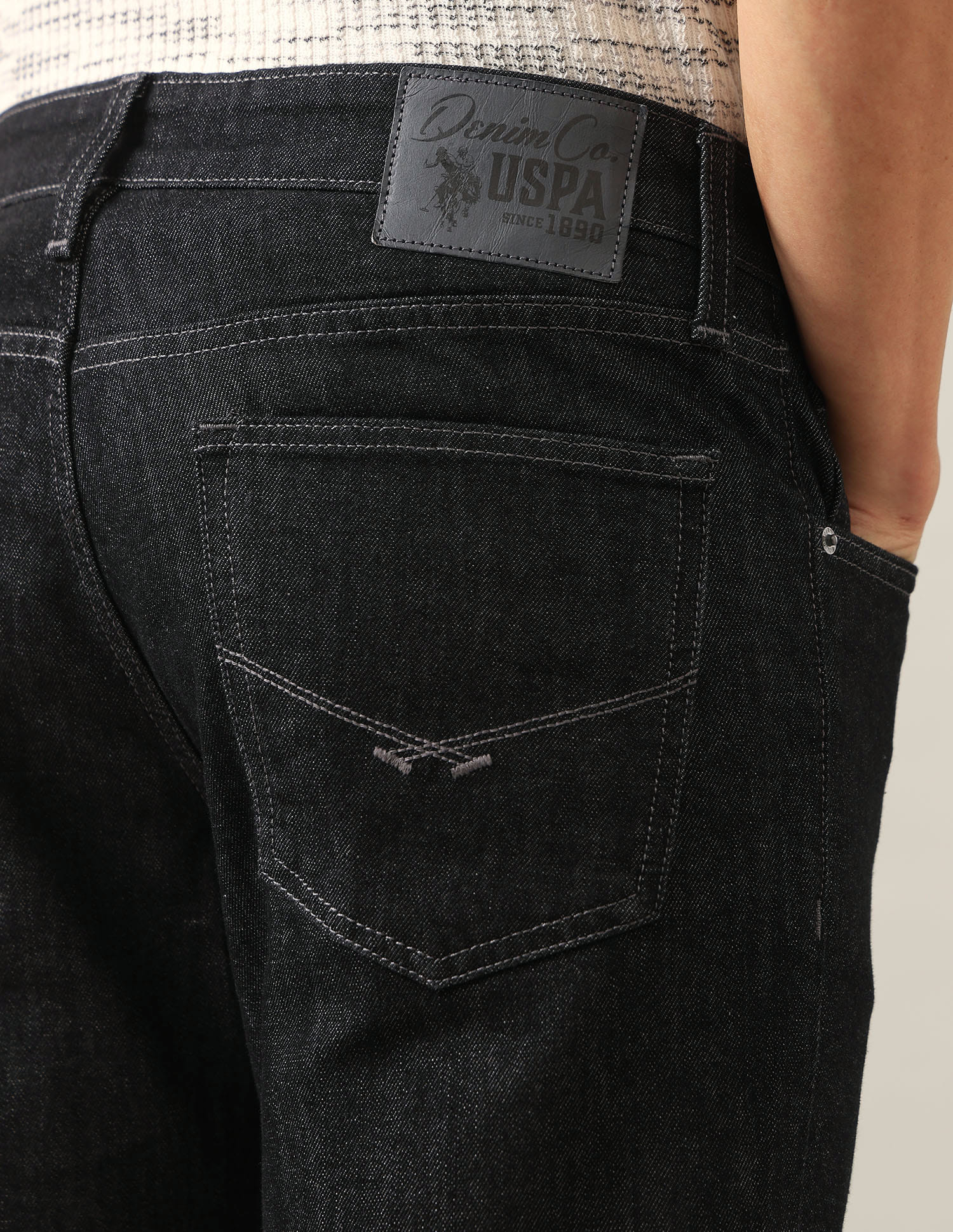 Brandon Slim-Tapered Fit Grey Jeans Grey - U.S. Polo Assn. India | Large