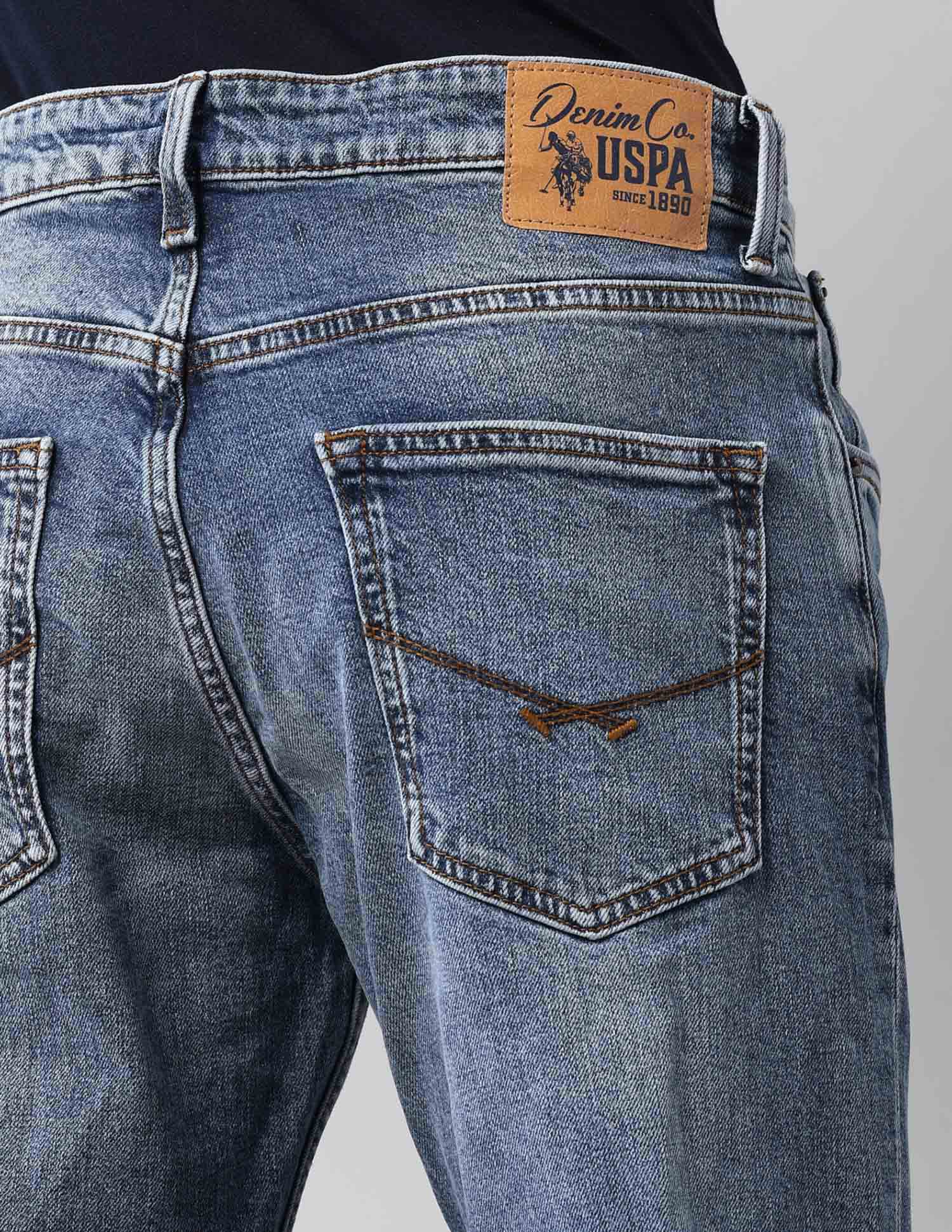 Harold Slim Straight Fit Blue Vintage Jeans Dark Wash - U.S. Polo Assn. India | Large