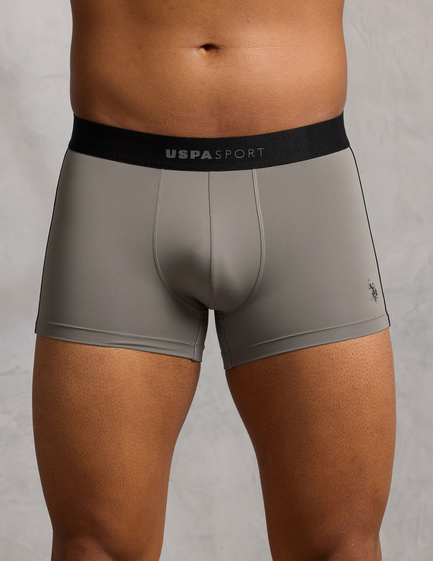 Micro Fibre High Stretch Performance Trunk Grey and Black - U.S. POLO ASSN. | Large