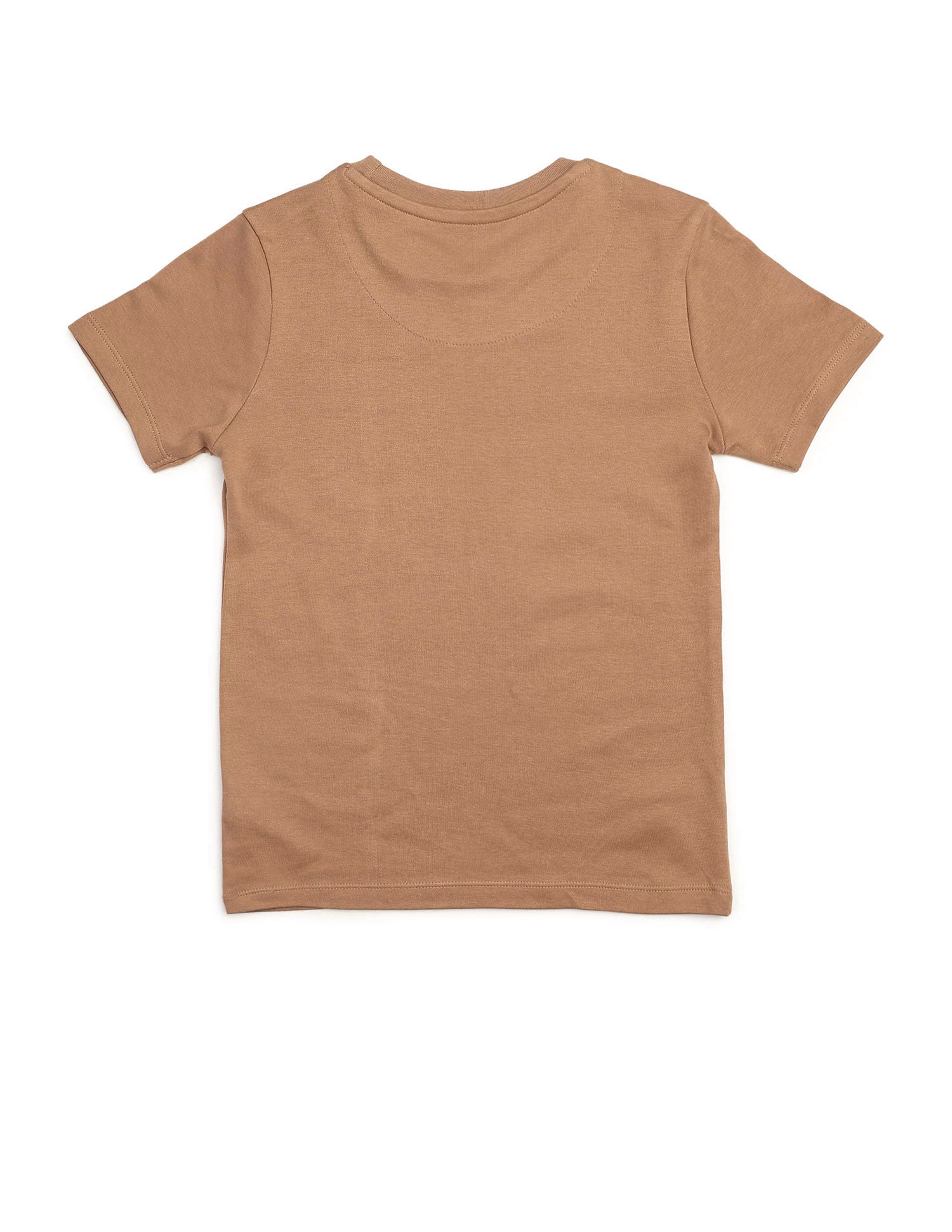 Boys Pure Cotton Brand Printed T Shirt Light Brown - U.S. POLO ASSN. | Large