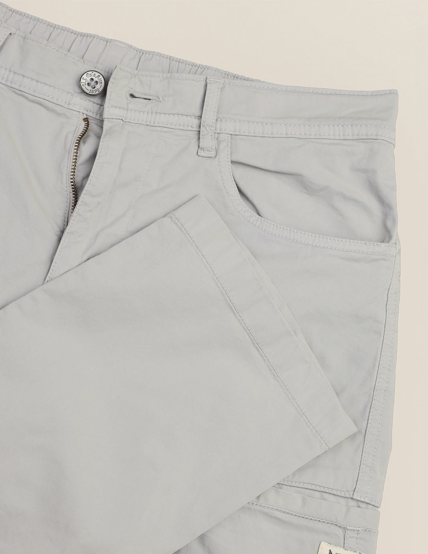 Harold Slim Straight Fit Twill Cargos Grey - U.S. Polo Assn. India | Large