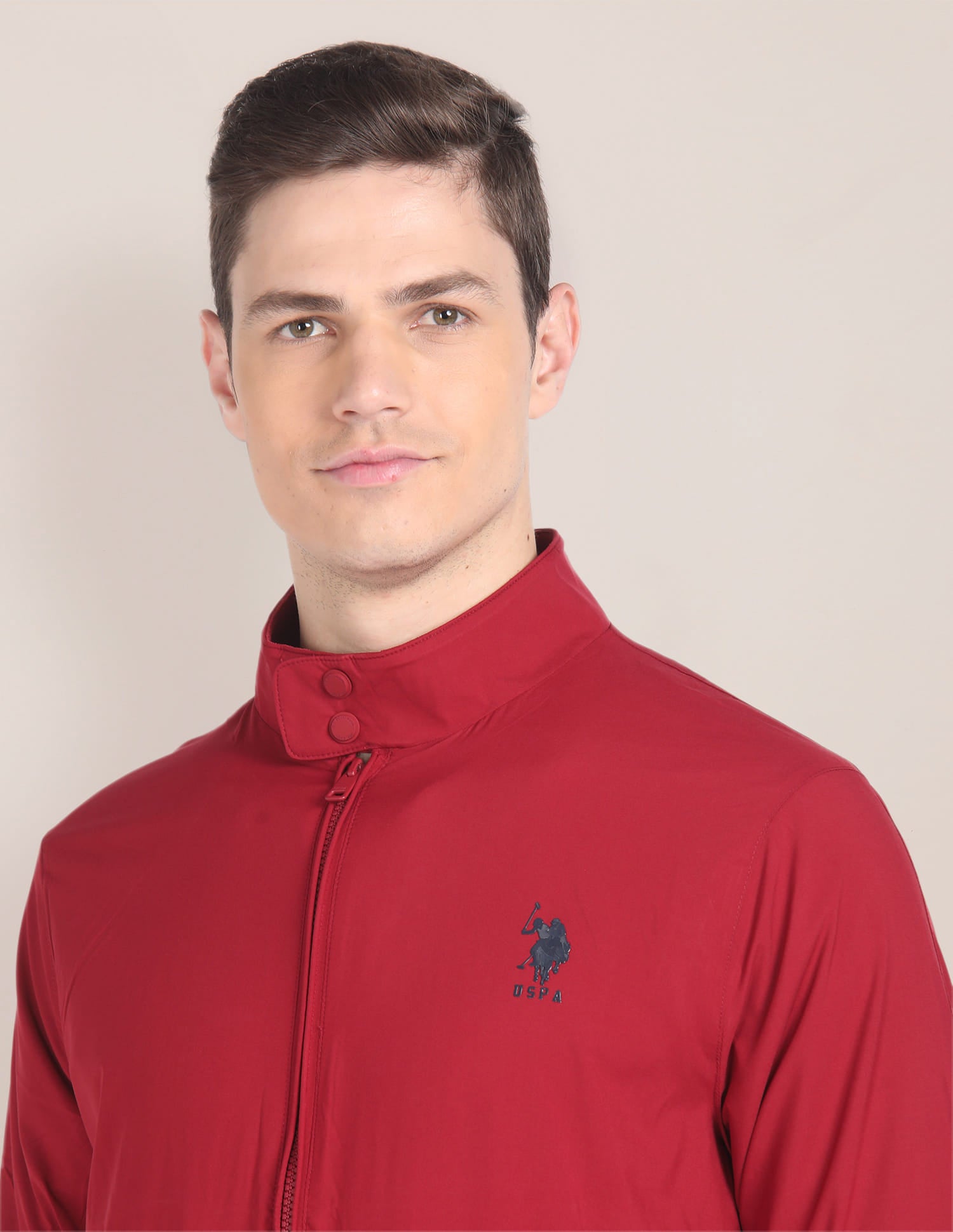 Packable Windcheater Jacket Maroon - U.S. Polo Assn. India | Large