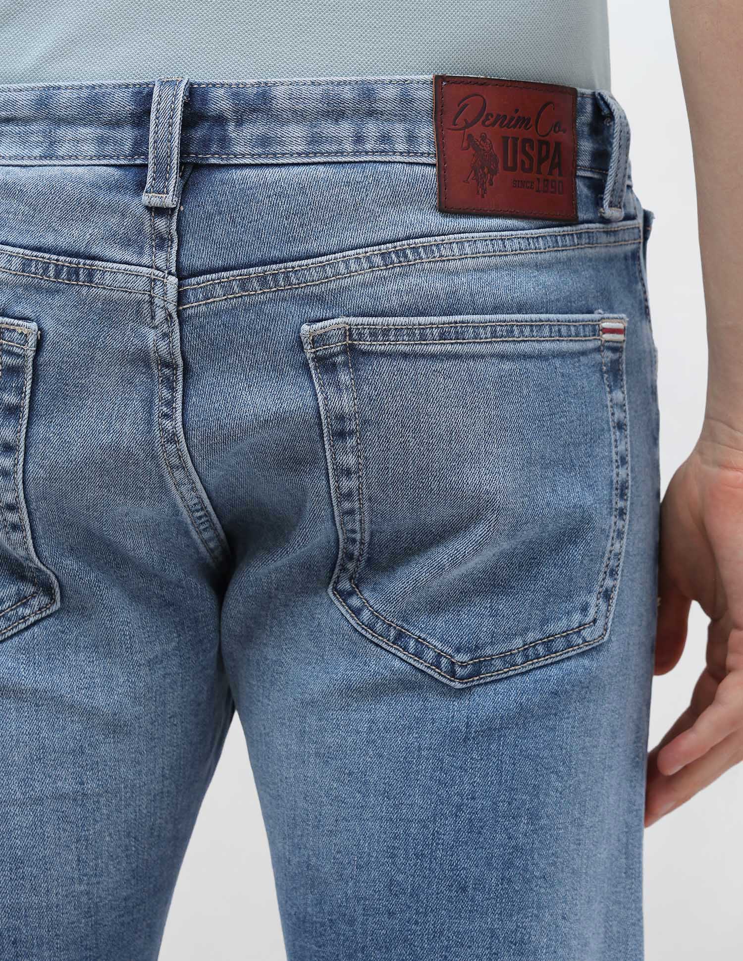 Brandon Slim Tapered Fit Blue Jeans Blue - U.S. Polo Assn. India | Large
