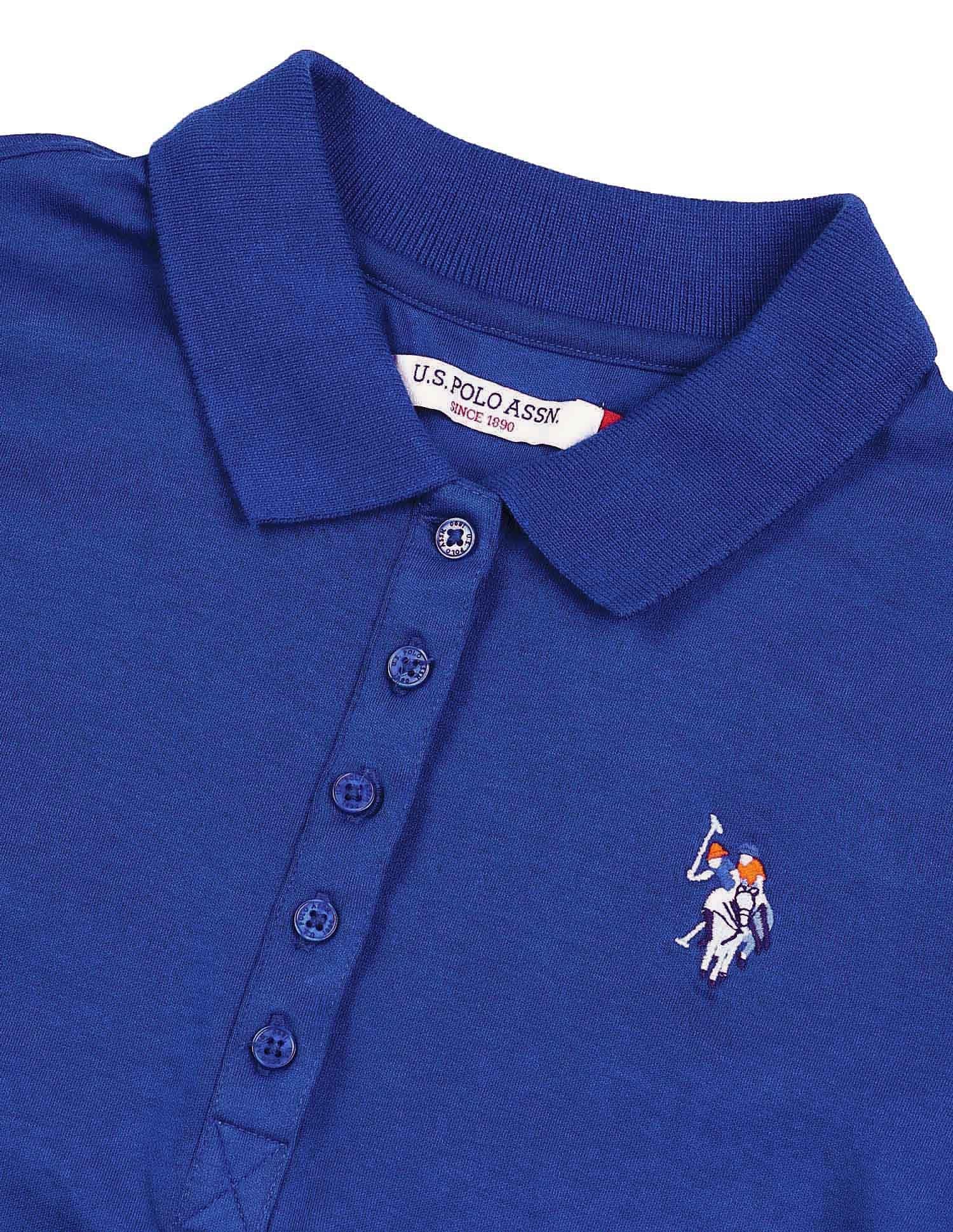Regular Fit Solid Polo Shirt Royal Blue - U.S. POLO ASSN. | Large