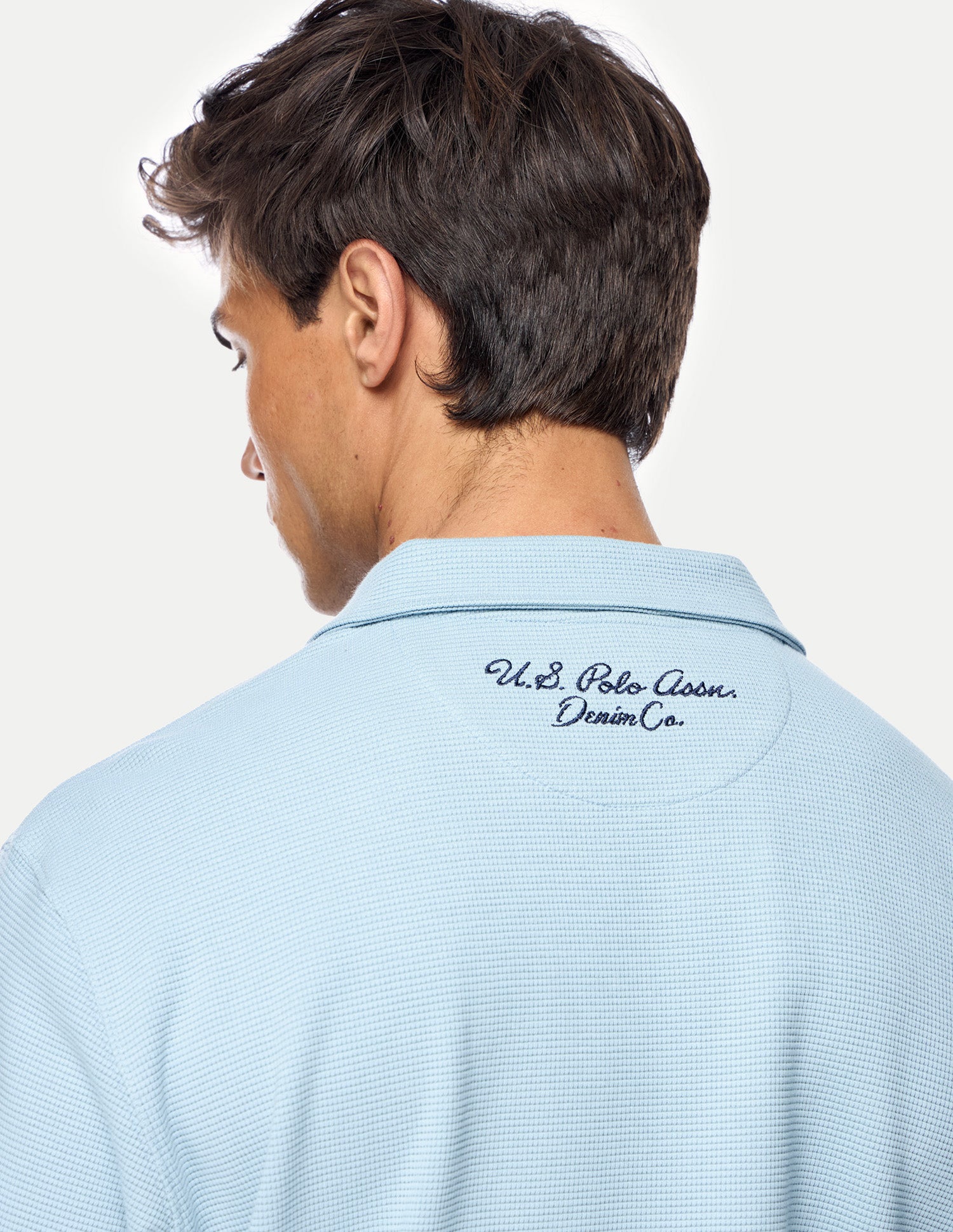 Solid Relaxed Fit Sweatshirt Light Blue - U.S. Polo Assn. India | Large