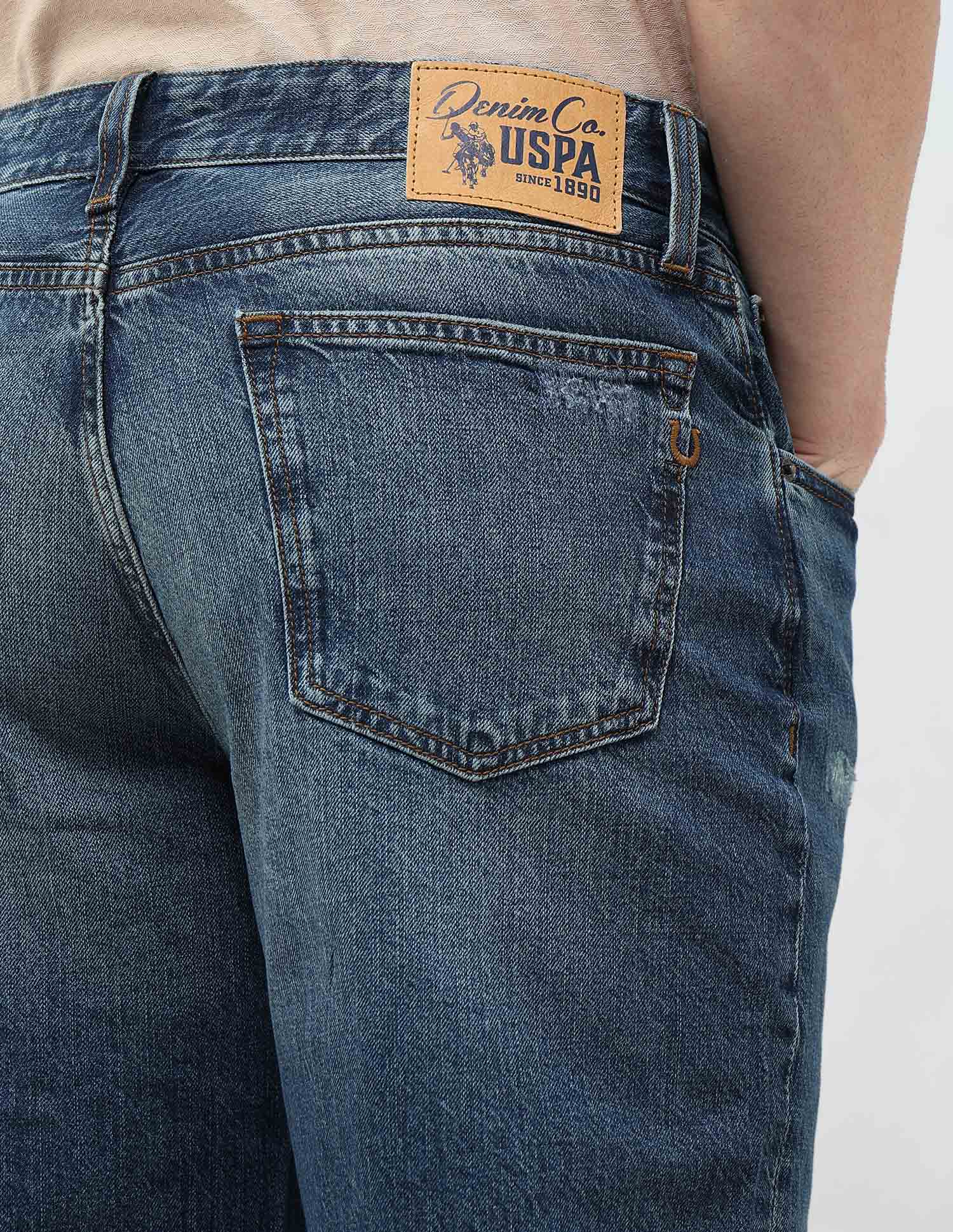 Shawn Relaxed Fit Blue Jeans Dark Blue - U.S. POLO ASSN. | Large