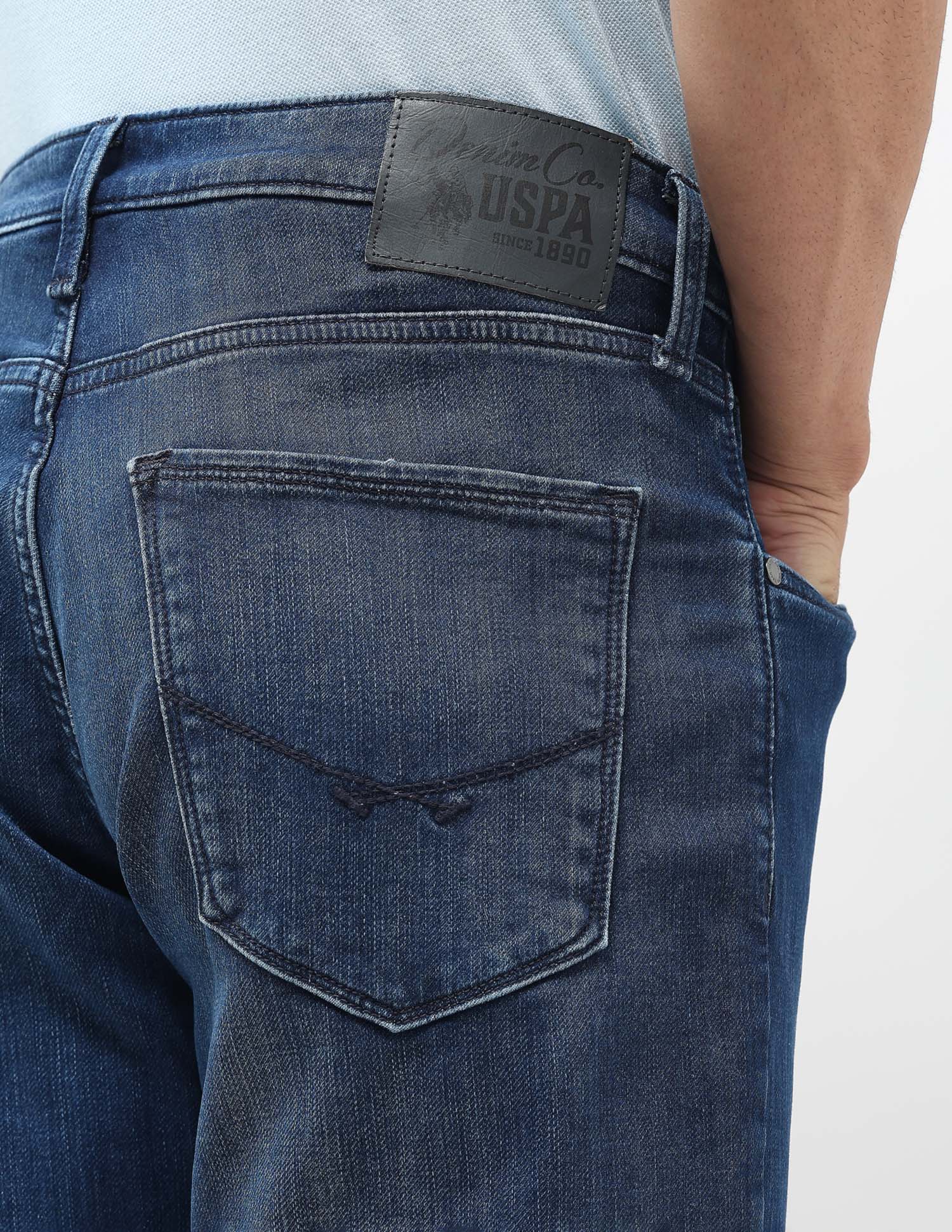 Harold Slim Straight Fit Blue Jeans Dark Wash - U.S. POLO ASSN. | Large