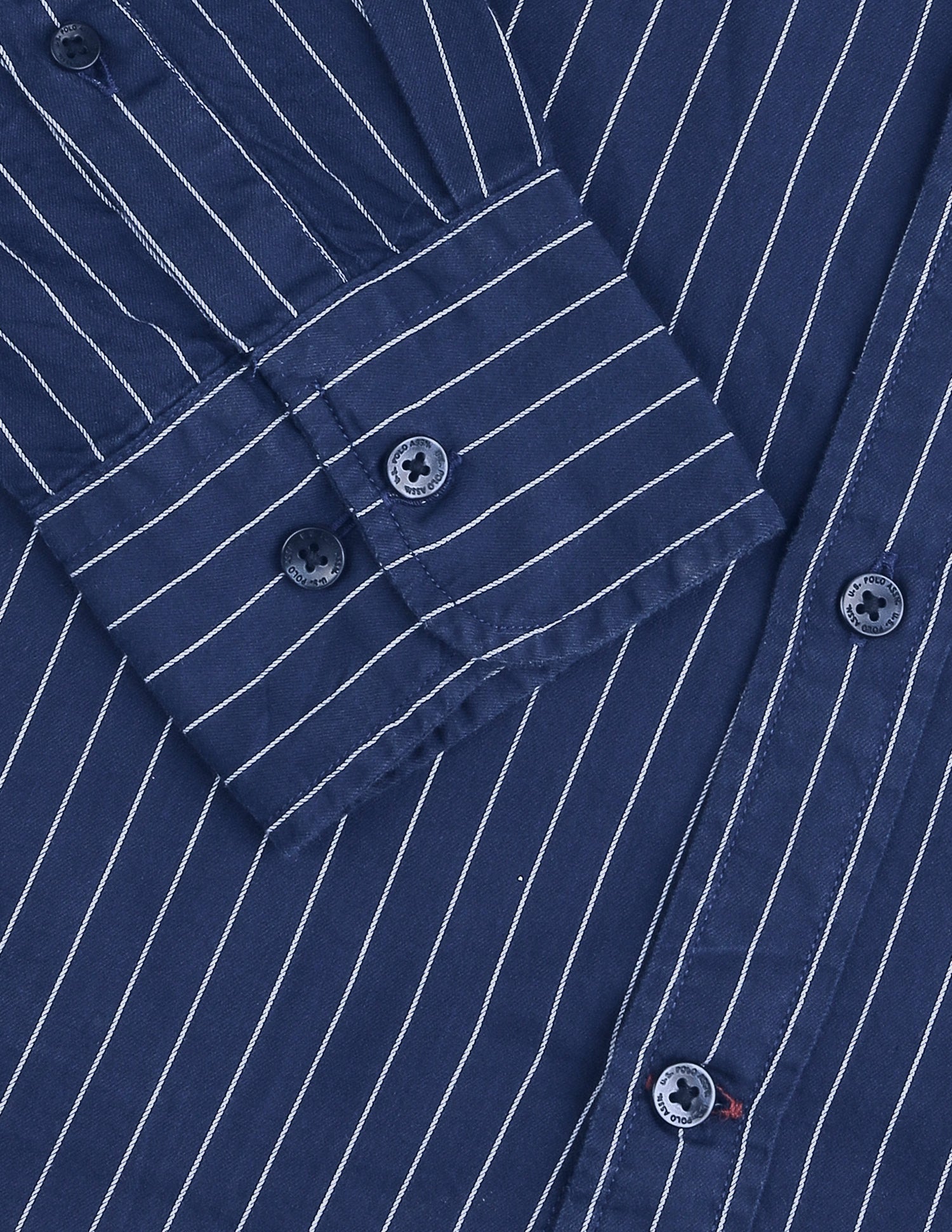 Vertical Striped Twill Shirt Dark Blue - U.S. Polo Assn. India | Large