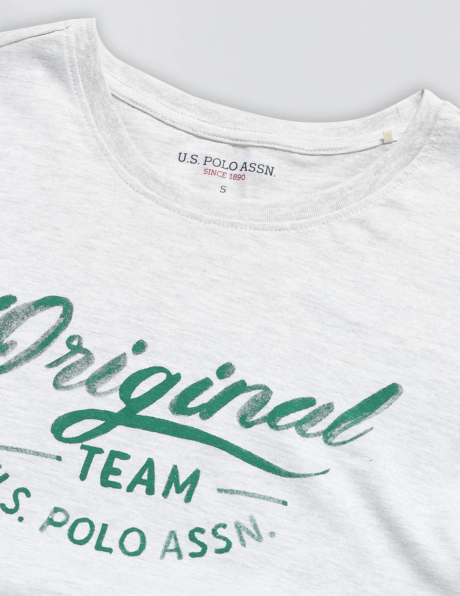 Regular Fit Brand Printed Lounge T-Shirt Light Grey - U.S. POLO ASSN. | Large