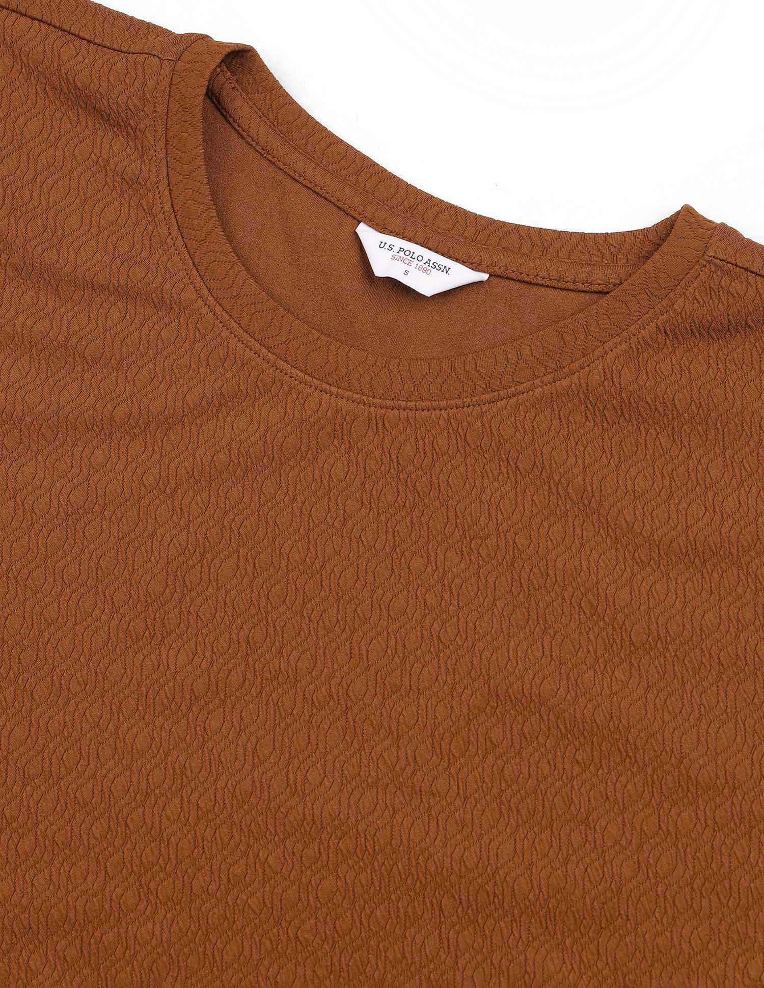 Textured Sheath Dress Rust - U.S. POLO ASSN. | Large