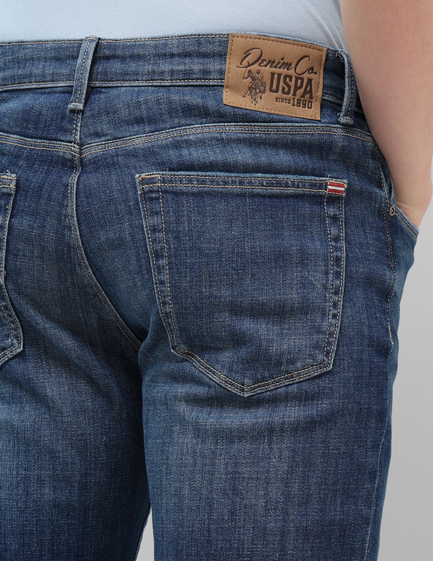 Harold Slim Straight Fit Blue Jeans Blue - U.S. POLO ASSN. | Large