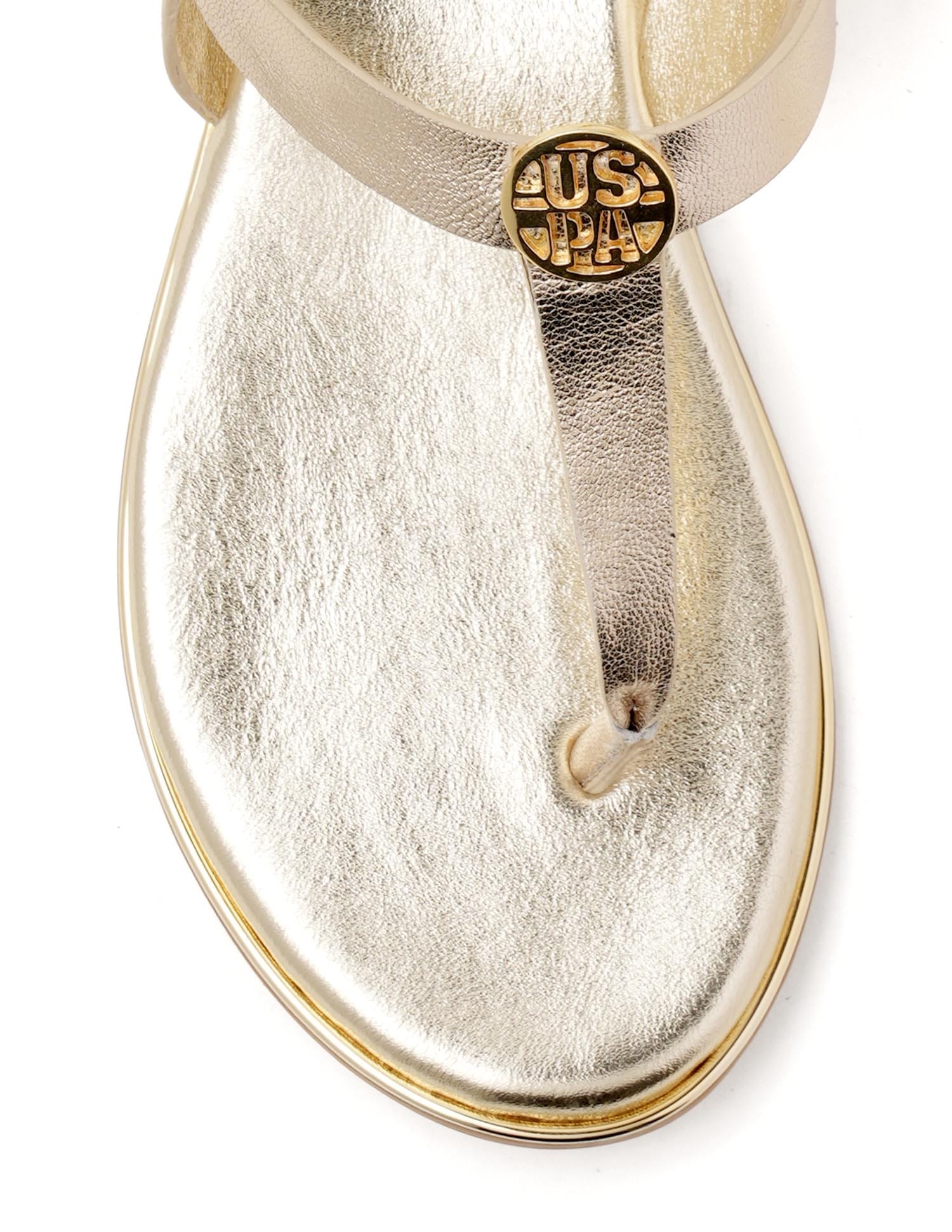 Women Tess Solid Flats Gold - U.S. Polo Assn. India | Large