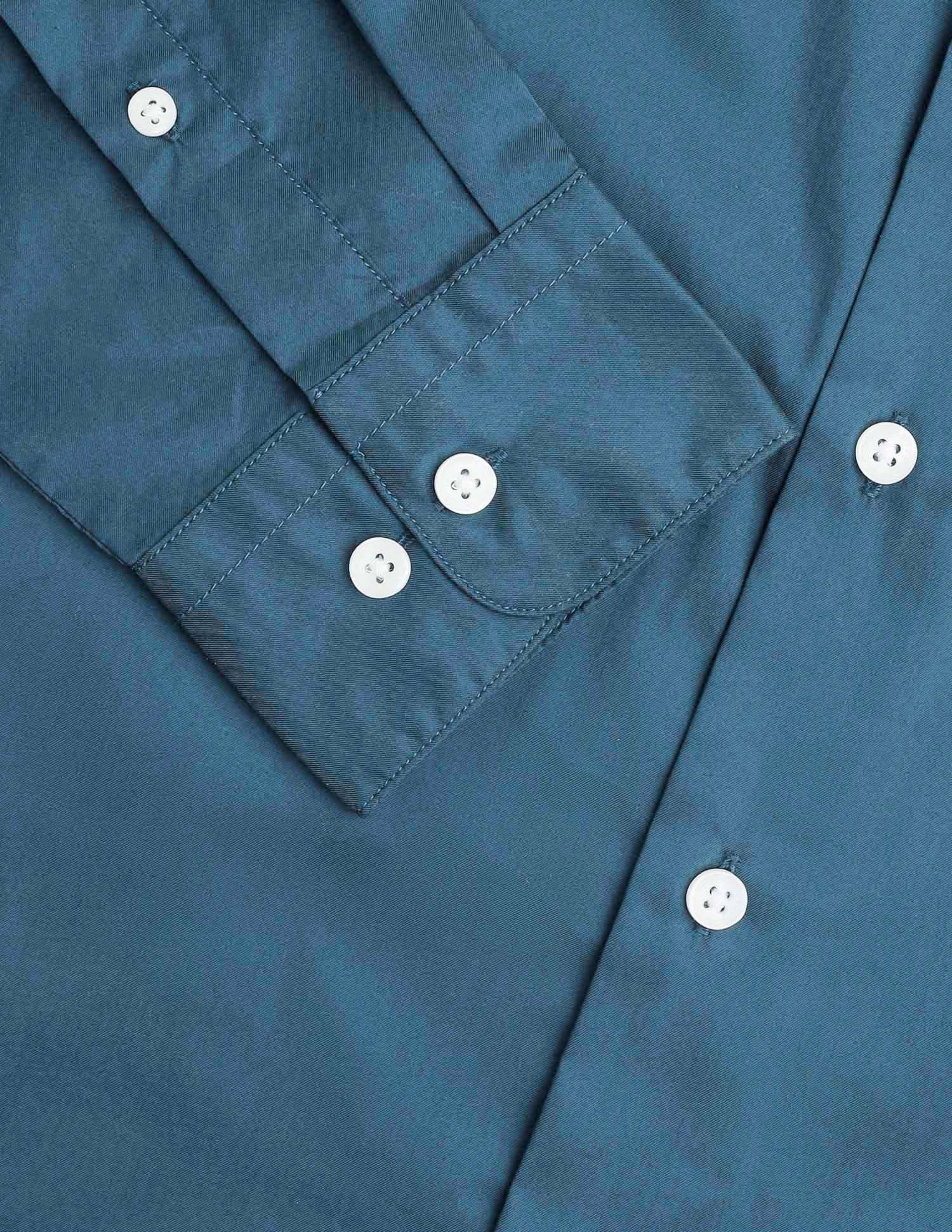Tailored Fit Solid Shirt Teal - U.S. Polo Assn. India | Large