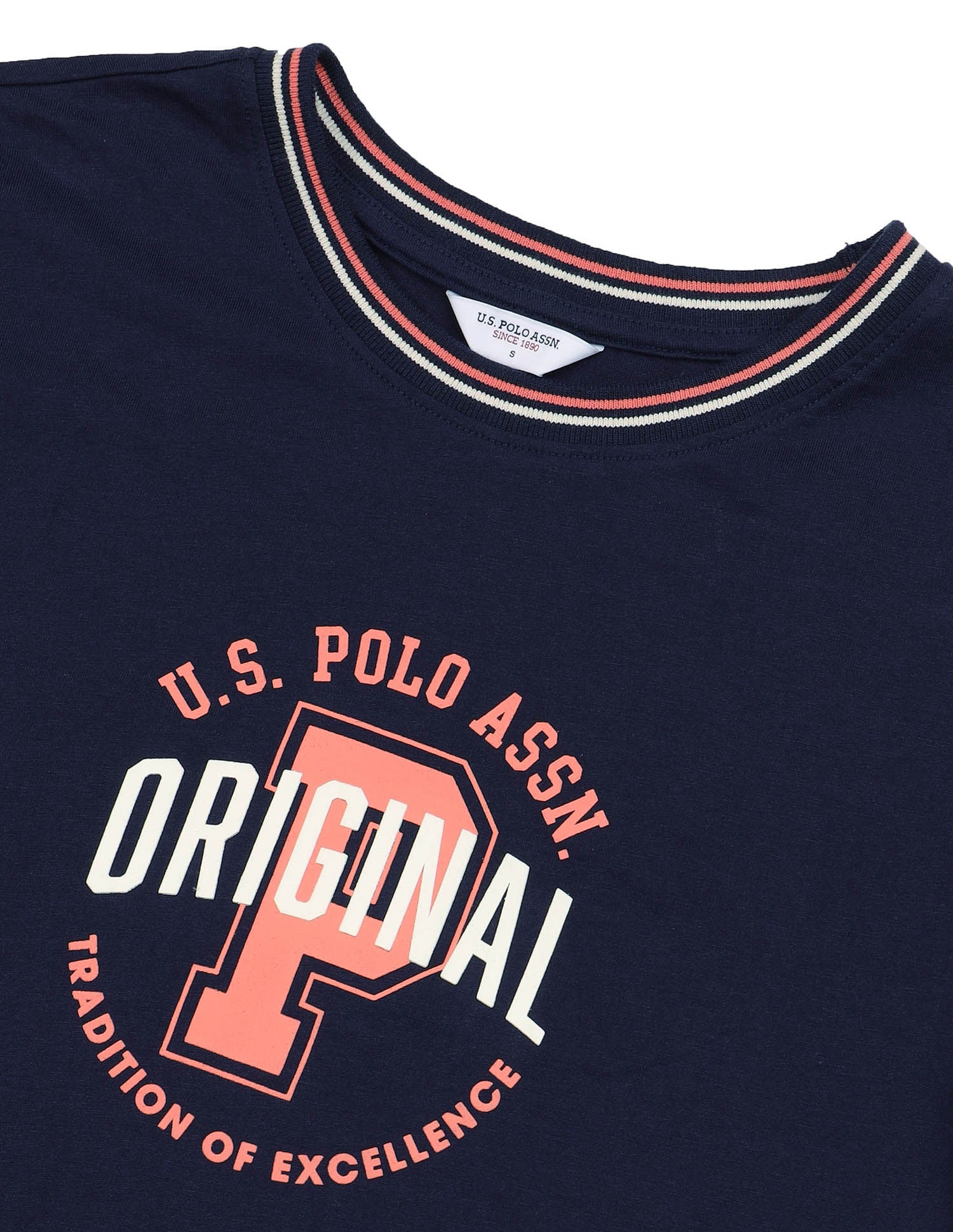 Brand Printed Regular Fit T-Shirt Navy - U.S. POLO ASSN. | Large