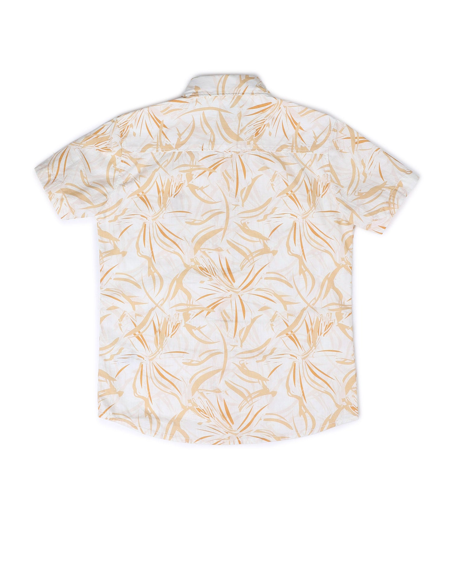 Boys Abstract Printed Pure Cotton Shirt Yellow - U.S. POLO ASSN. | Large