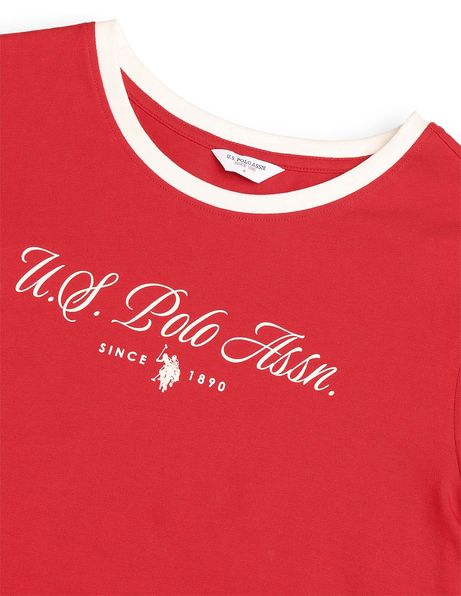 Regular Fit Brand Printed T-Shirt Red - U.S. Polo Assn. India | Large
