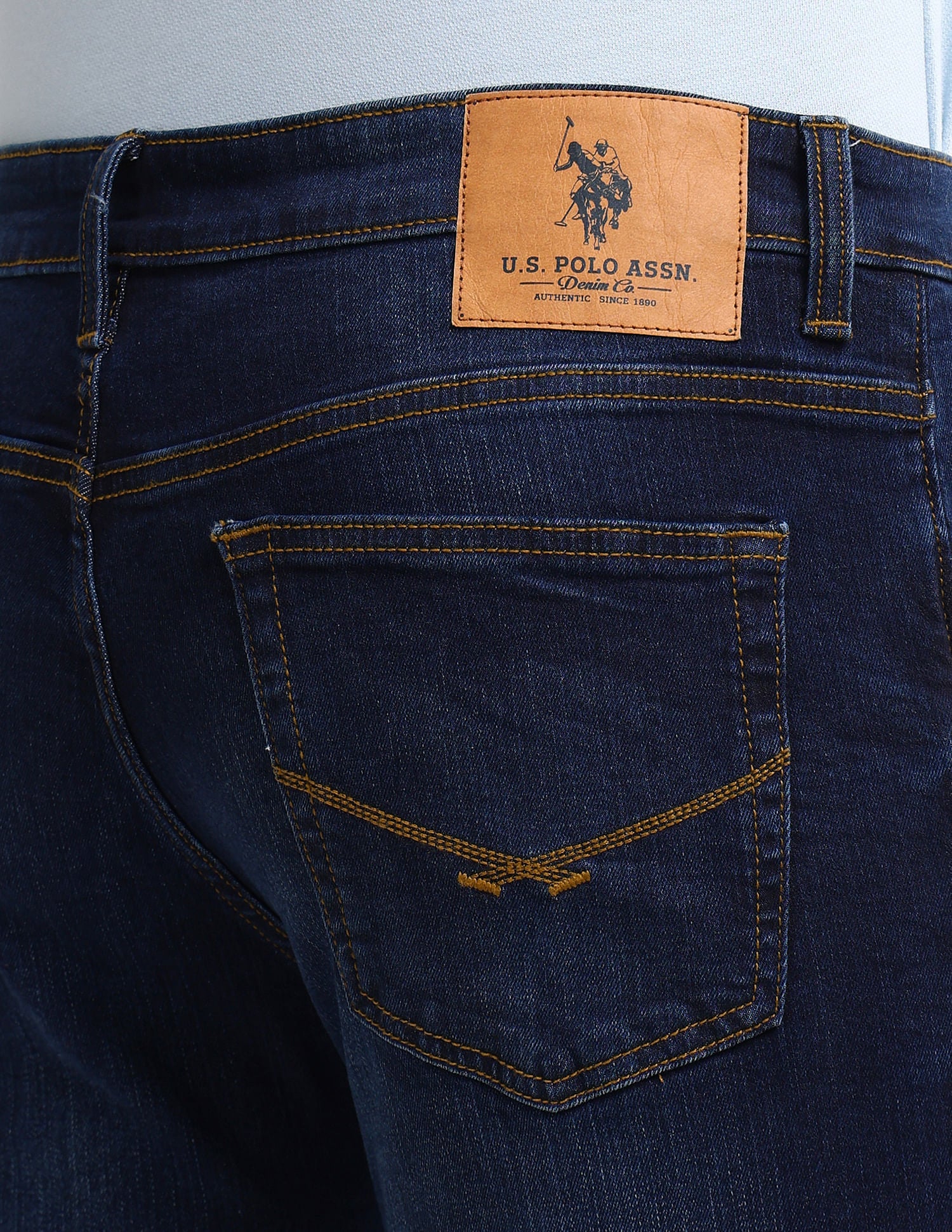 Brandon Slim Tapered Blue Jeans Blue - U.S. Polo Assn. India | Large