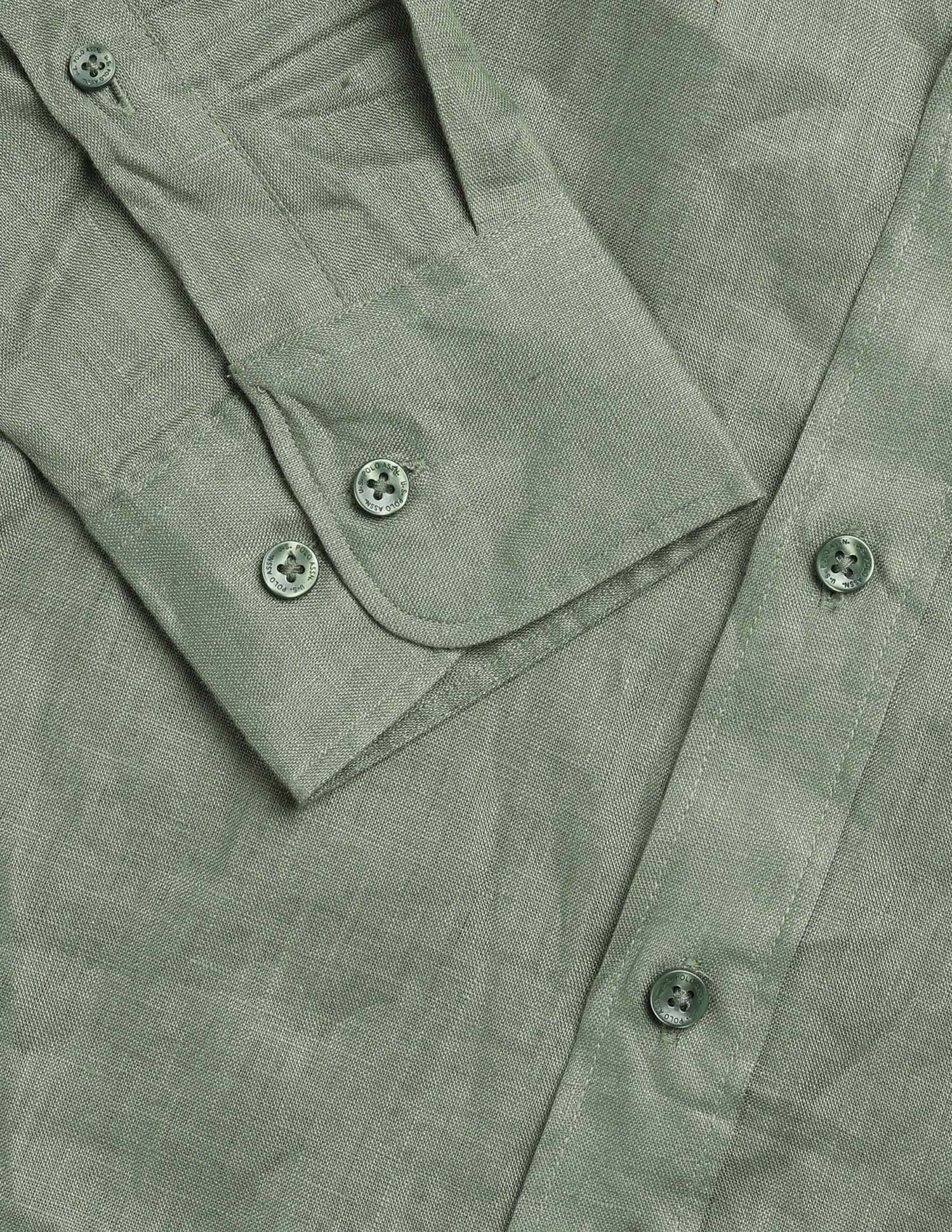 Solid Regular Fit Shirt Light Olive - U.S. Polo Assn. India | Large