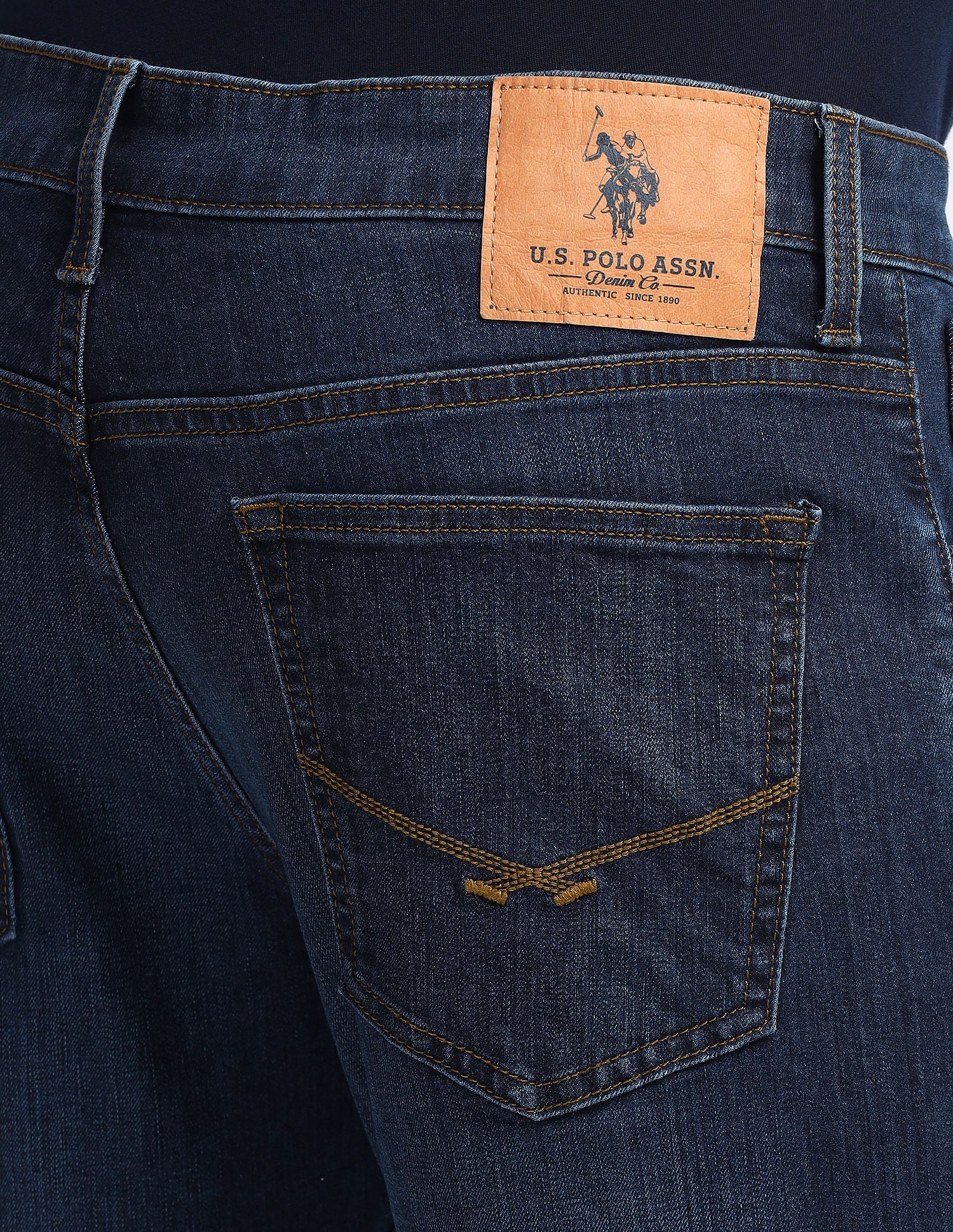 Brandon Slim Tapered Fit Blue Jeans Blue - U.S. Polo Assn. India | Large