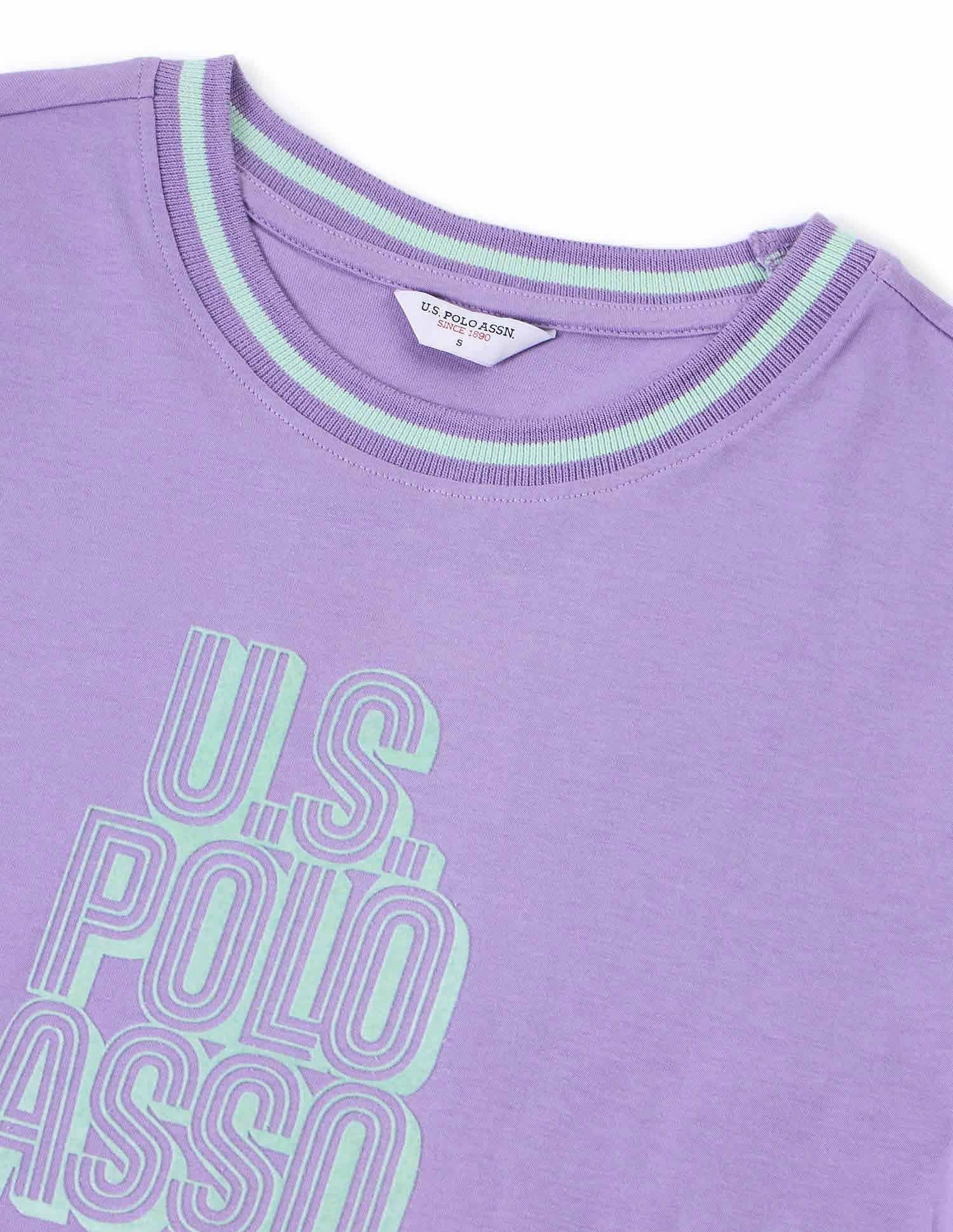 Regular Fit Brand Printed T-Shirt Lavender - U.S. POLO ASSN. | Large