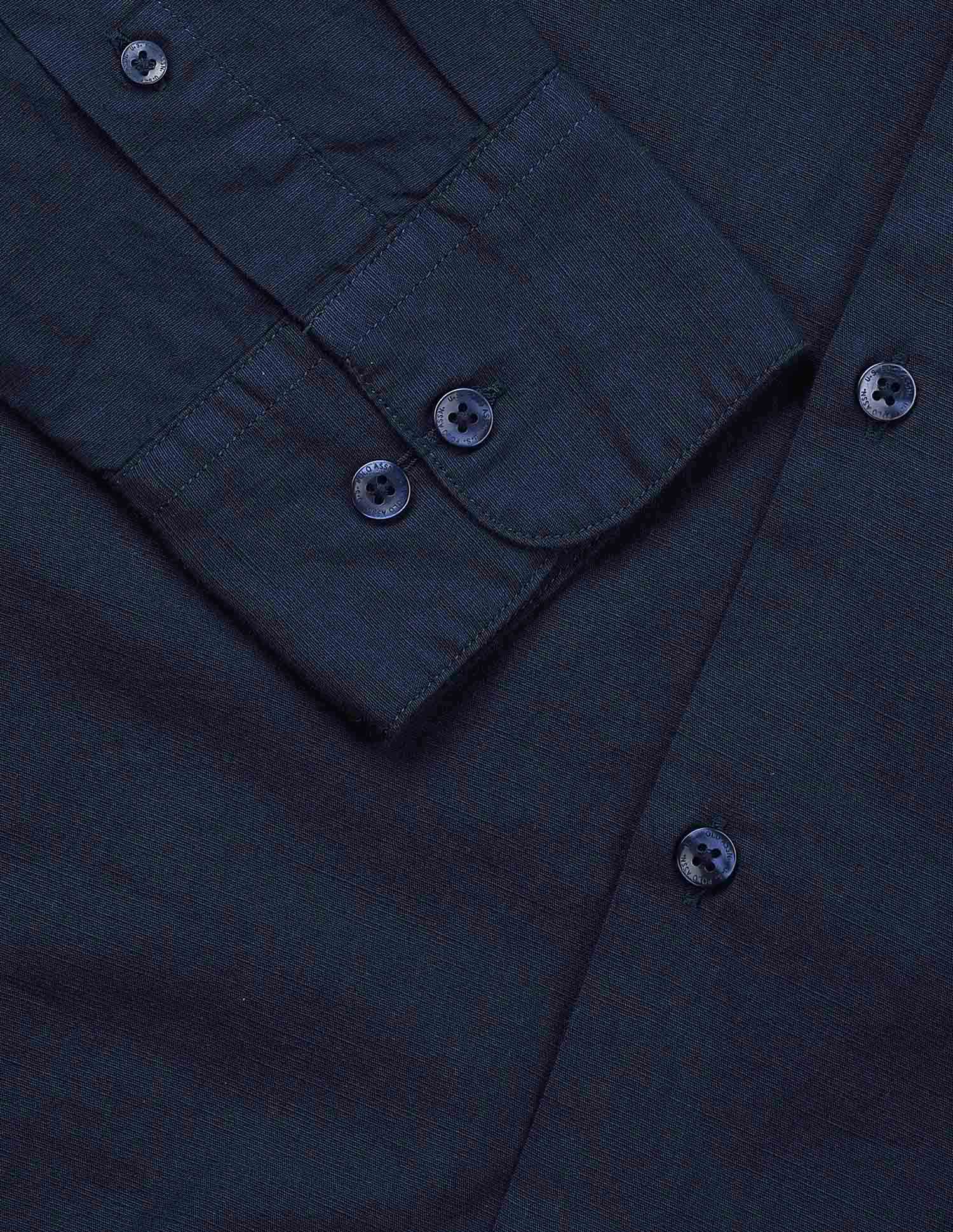 Twill Solid Tailored Fit Shirt Navy - U.S. Polo Assn. India | Large