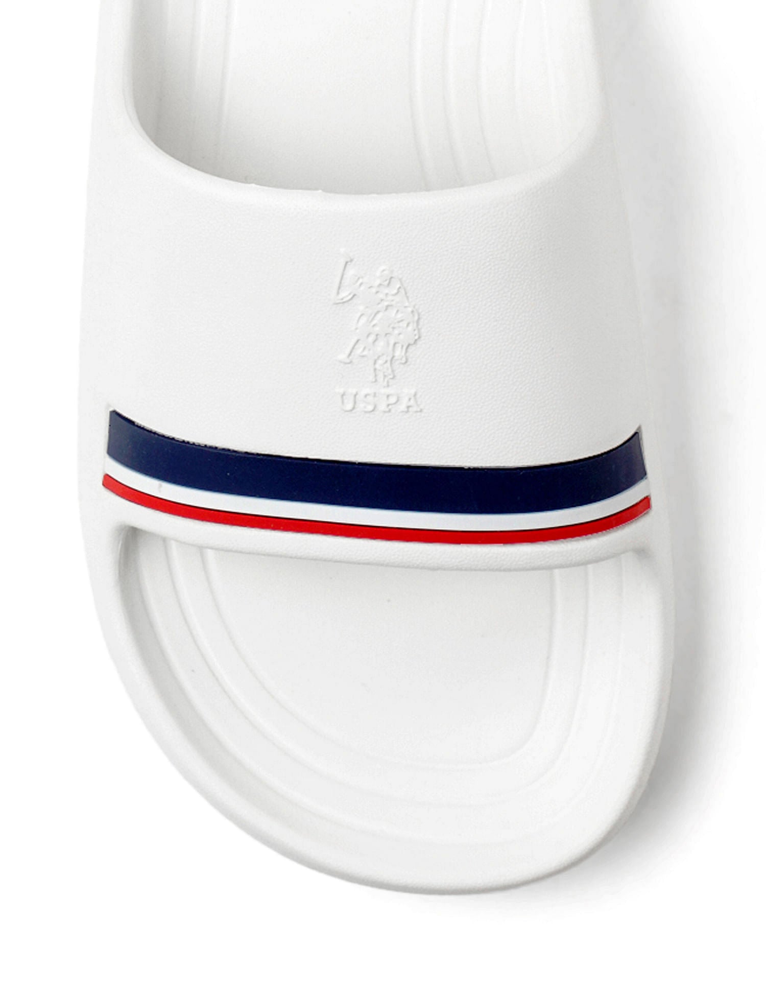 Men Easton White Foam Walk Sliders White - U.S. POLO ASSN. | Large