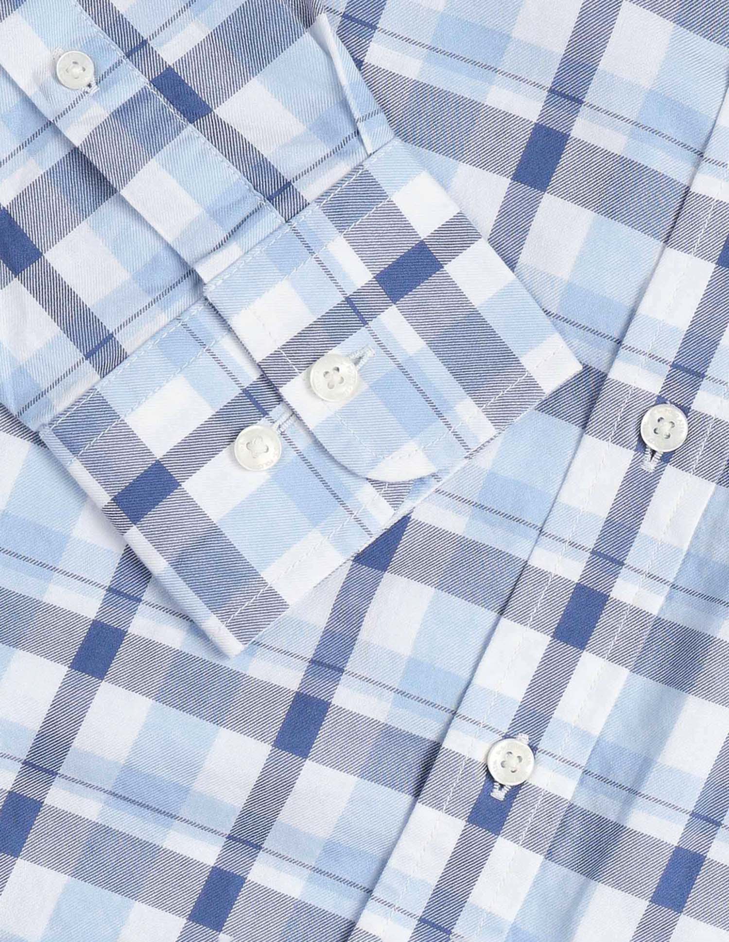 Grid Tattersall Checked Tailored Fit Shirt Dark Blue - U.S. POLO ASSN. | Large