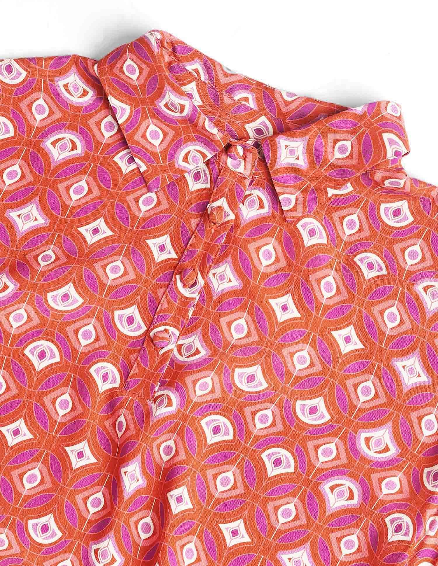 Geometric Printed Shirt Dress Multicolour - U.S. Polo Assn. India | Large