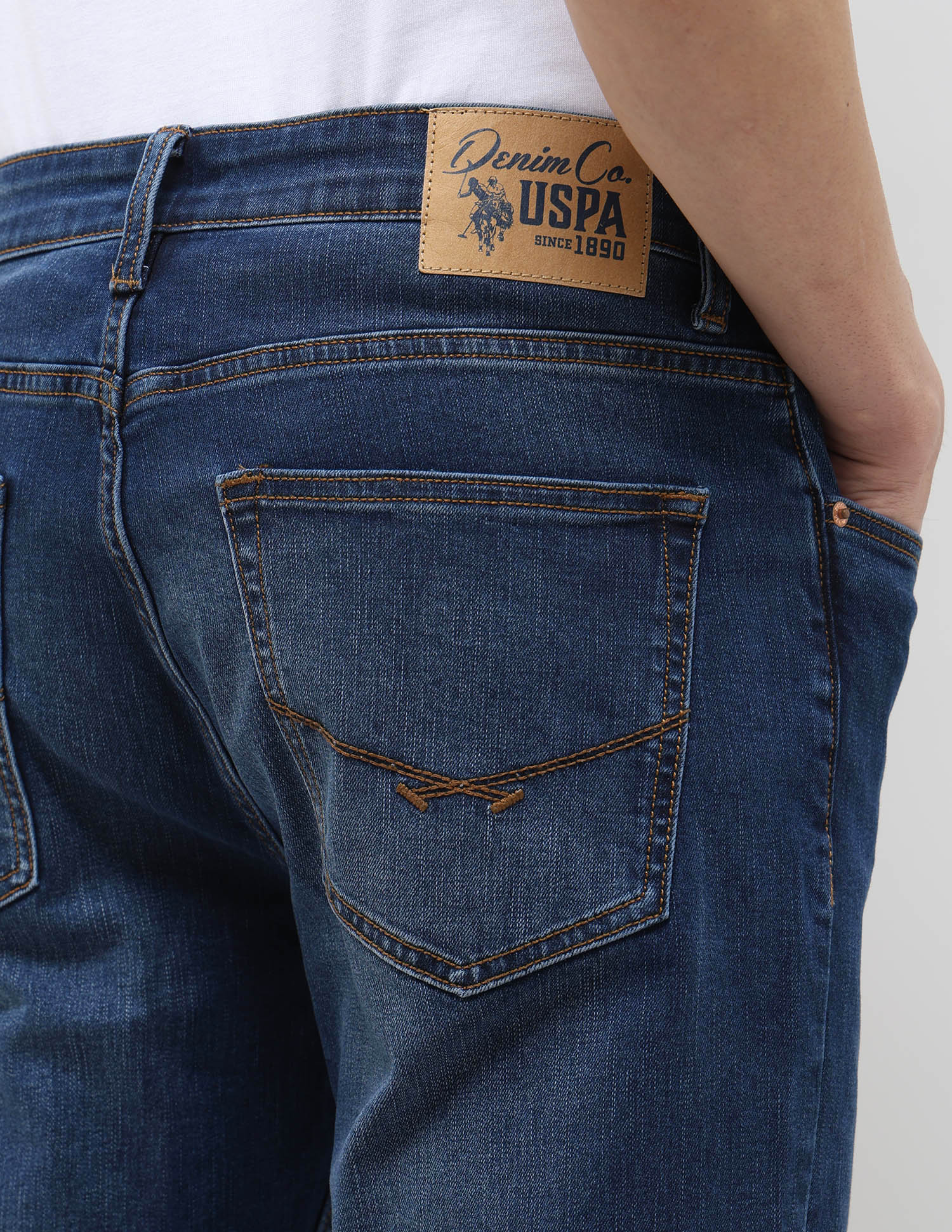 Harold Slim Straight Fit Blue Jeans Indigo - U.S. POLO ASSN. | Large